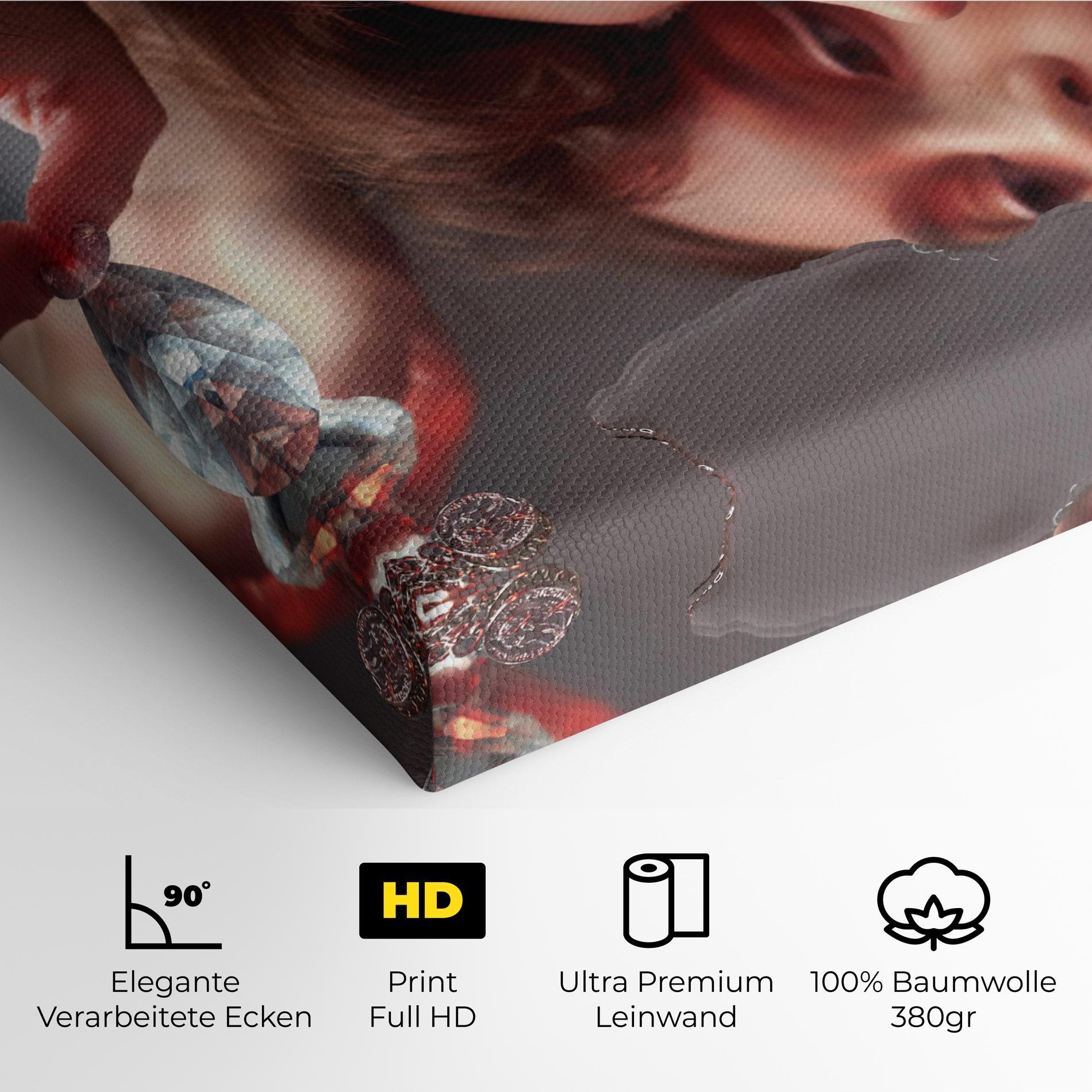 Leinwandbild Big Diamond Hand mockup 4