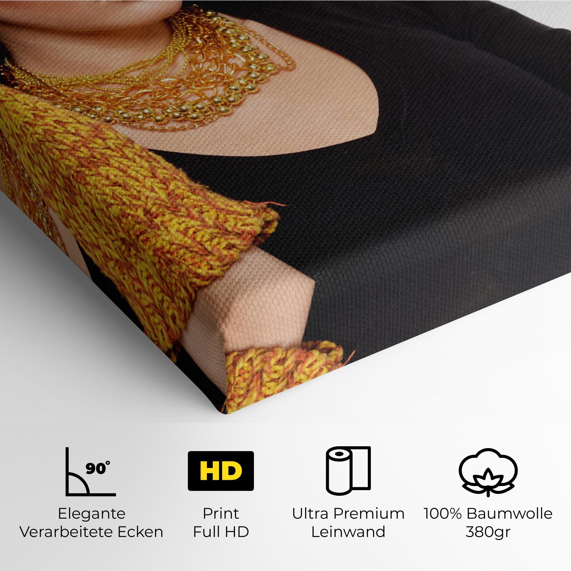Leinwandbild Gold Accessories mockup 4