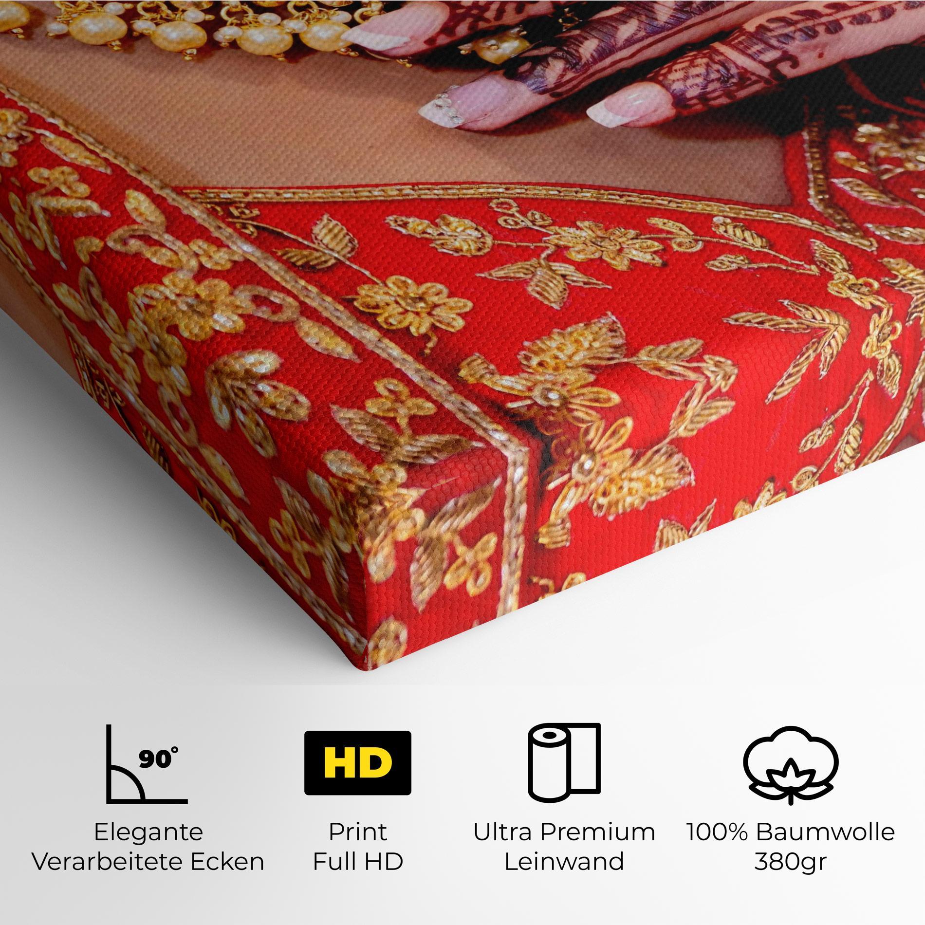 Leinwandbild Gold Beautiful Jewelry mockup 4