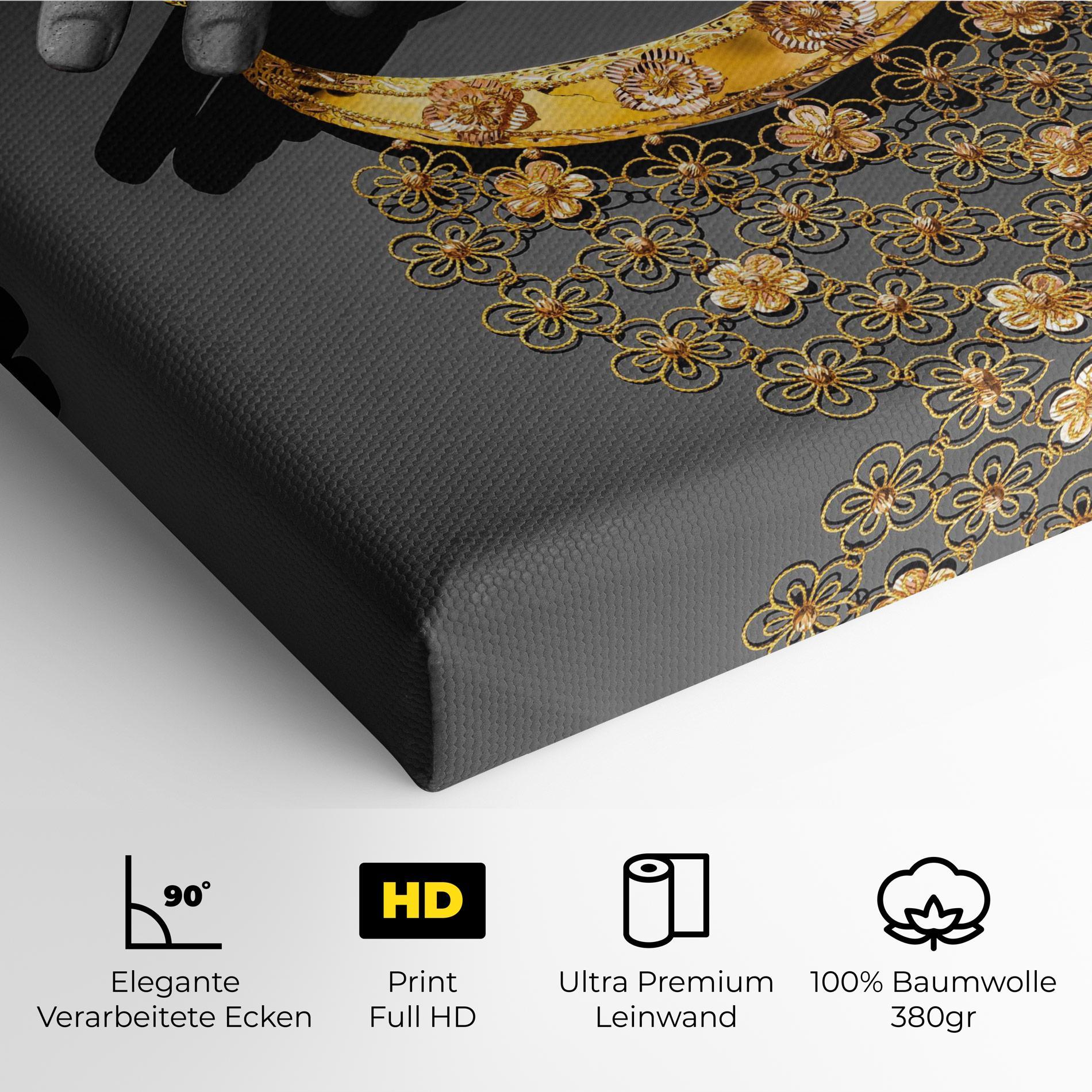 Leinwandbild Golden Jewelery Set mockup 4