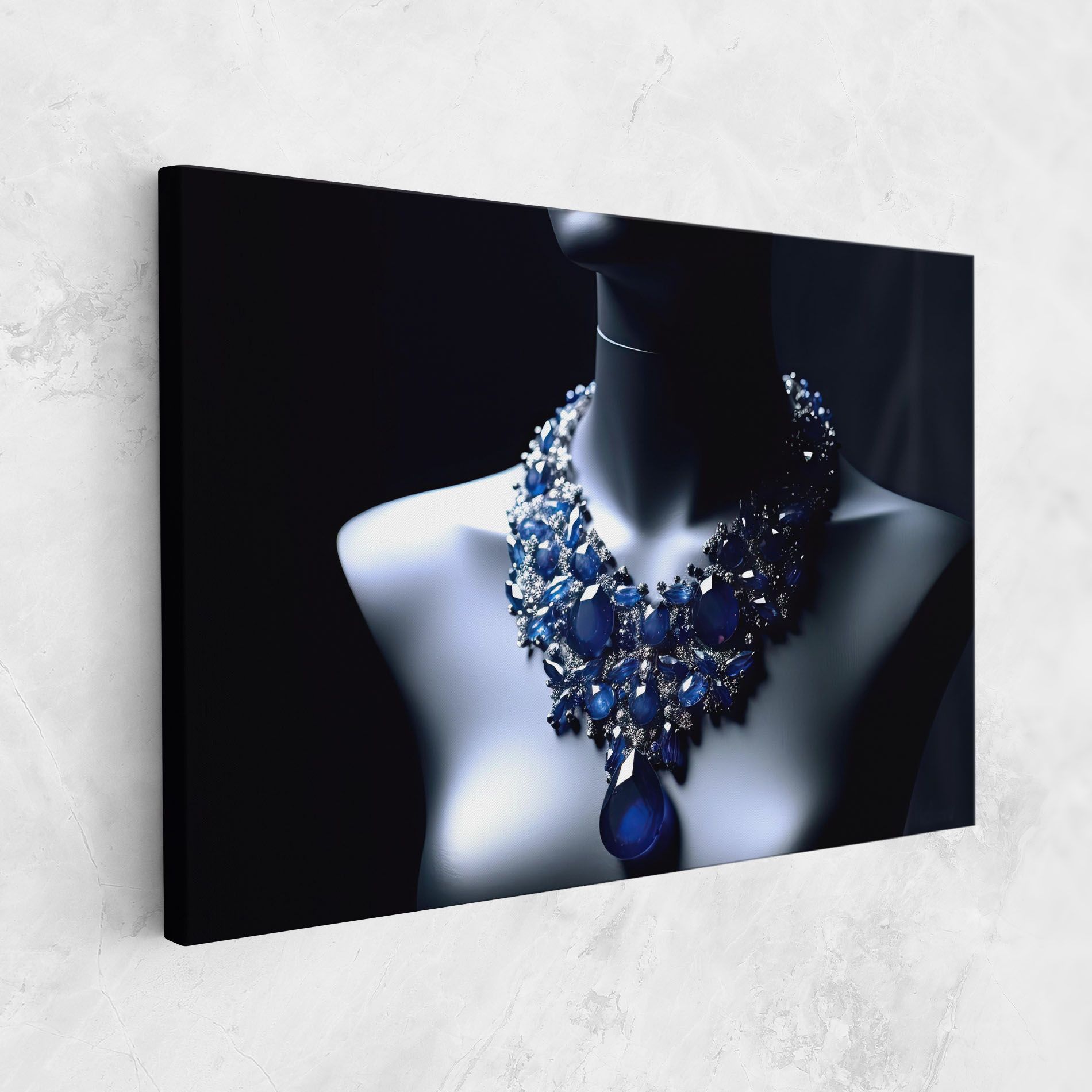 Blue Diamonds Necklace mockup 1