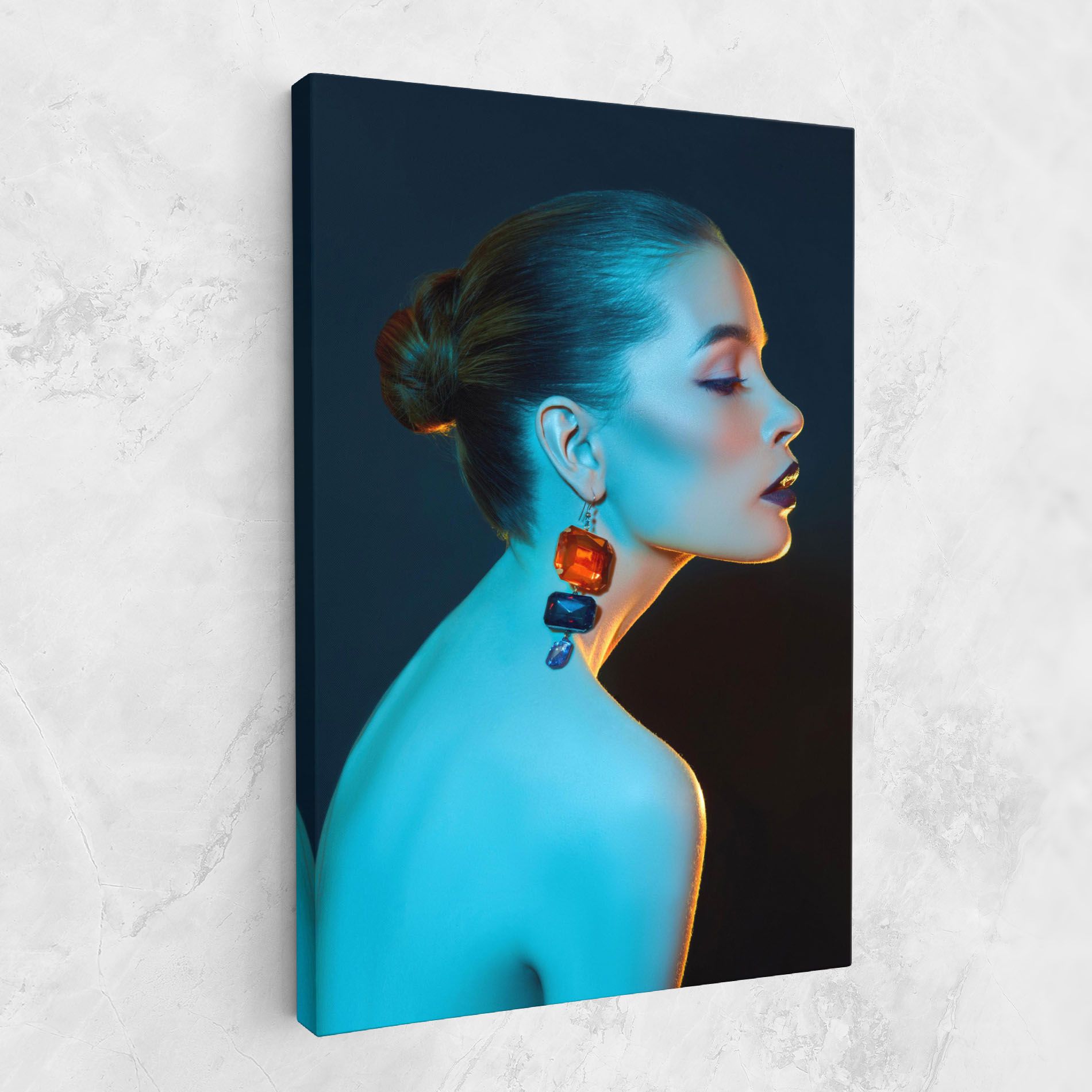 Blue Light Earring mockup 1