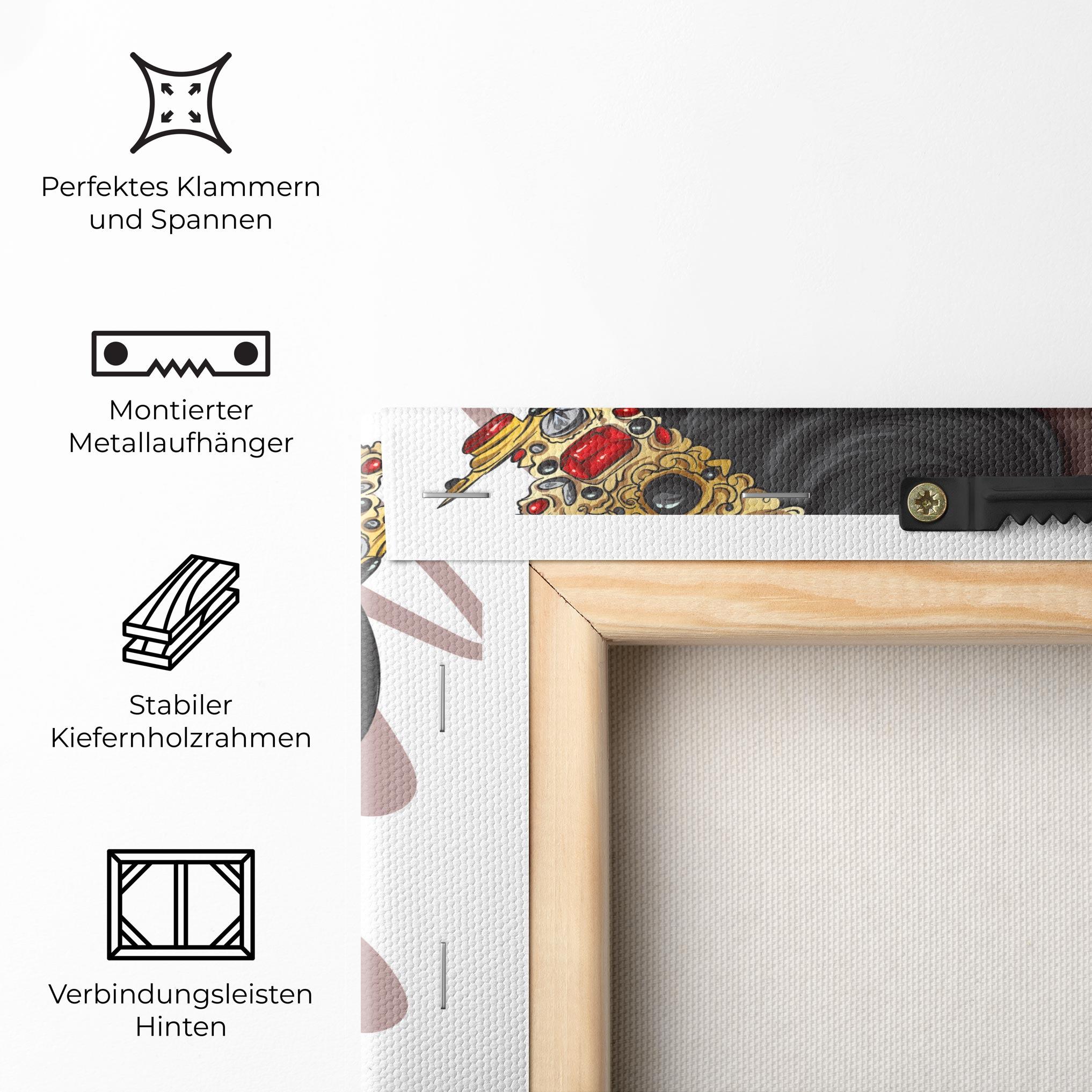 Leinwandbild Black Woman With Crown mockup 5