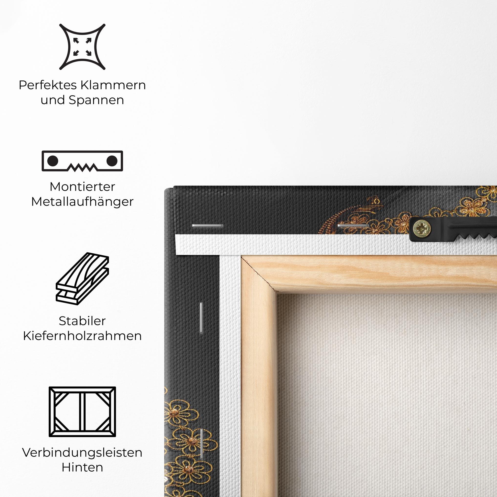 Leinwandbild Golden Jewelery Set mockup 5