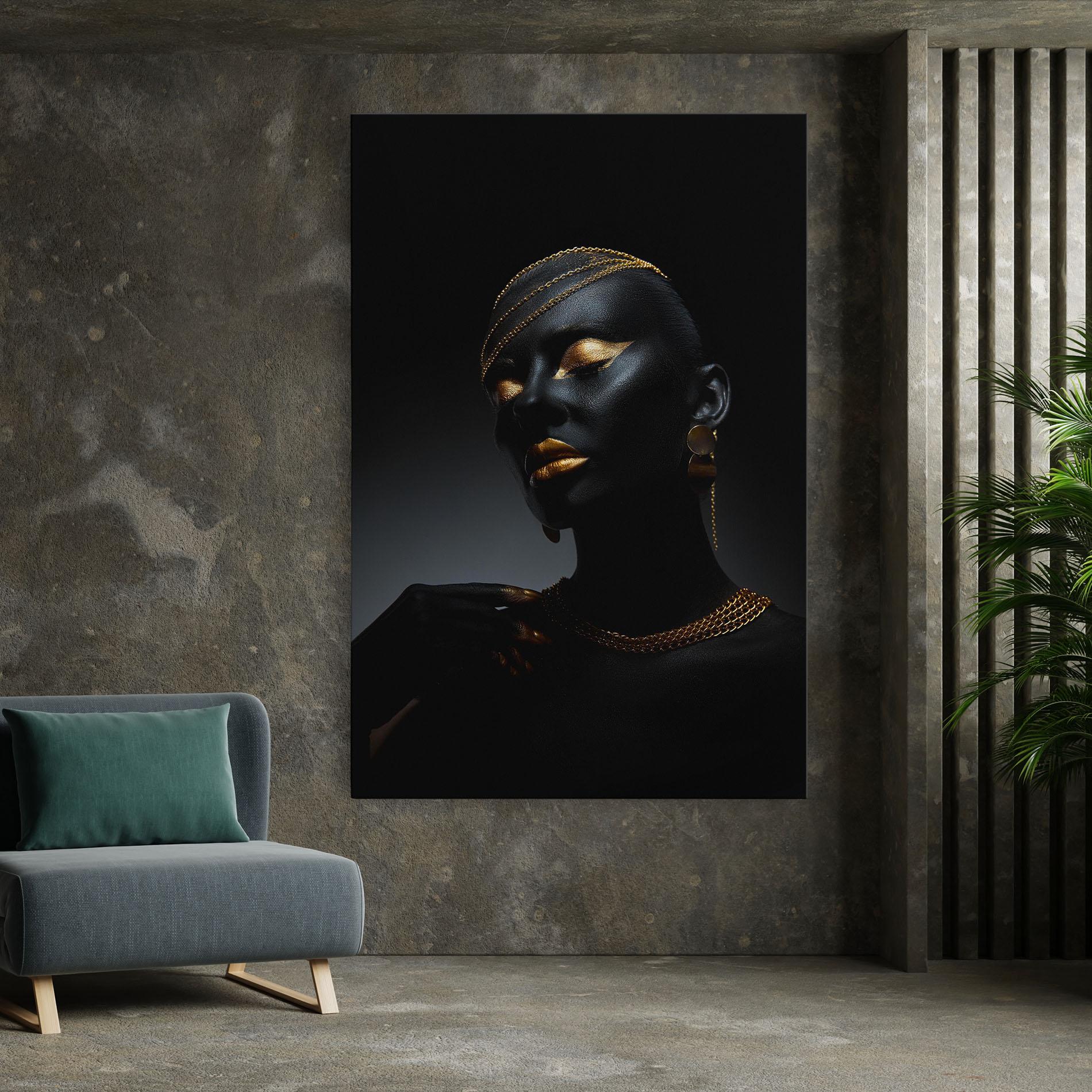 Leinwandbild Beauty Gold mockup 7