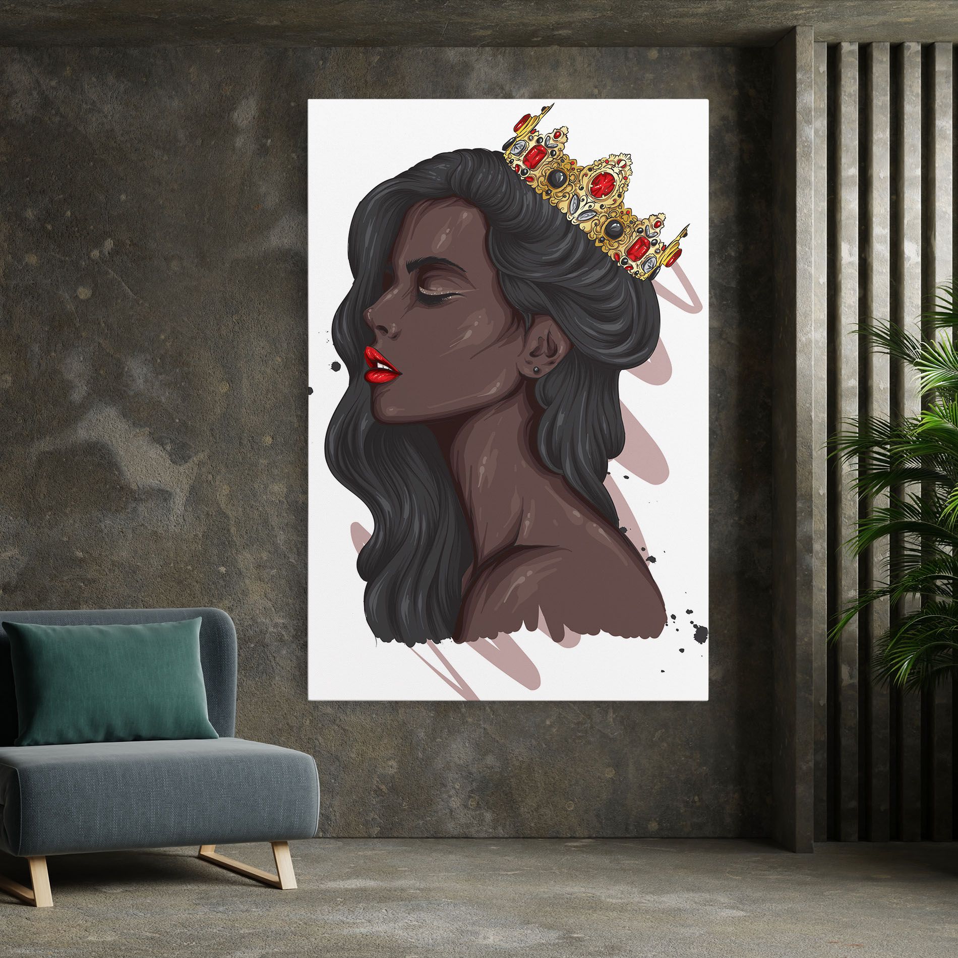 Black Woman With Crown mockup 7