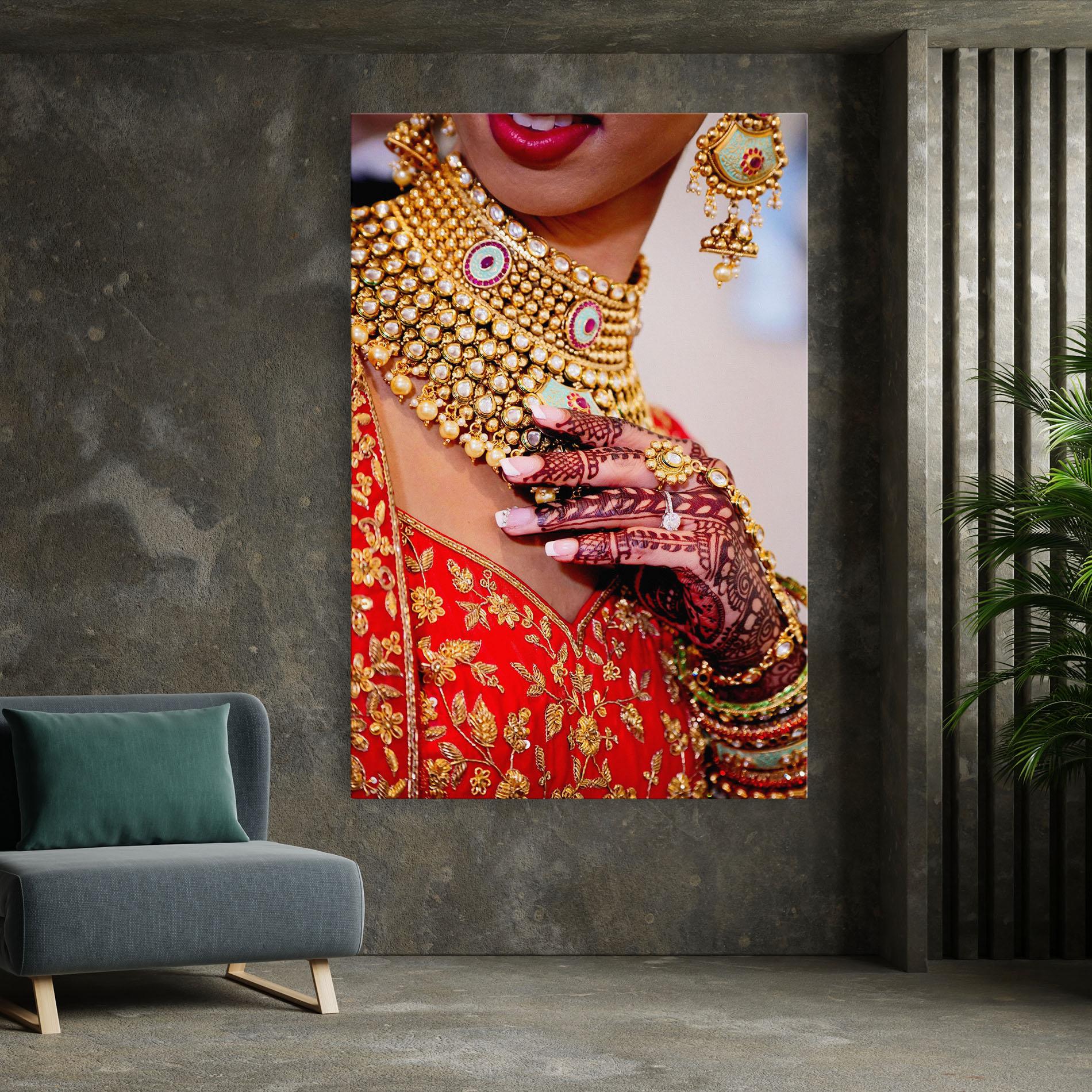 Leinwandbild Gold Beautiful Jewelry mockup 7