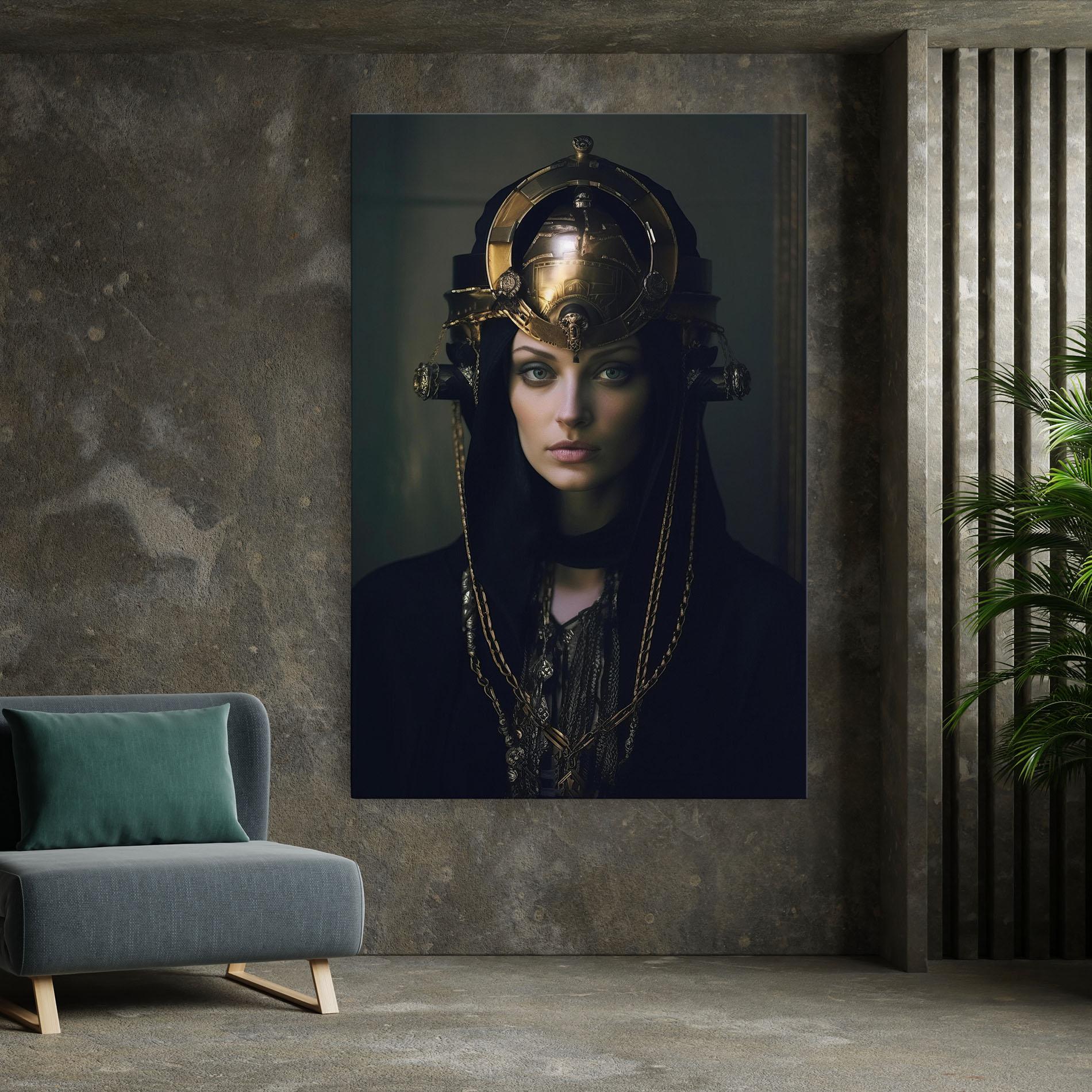 Leinwandbild Gold Headpiece mockup 7