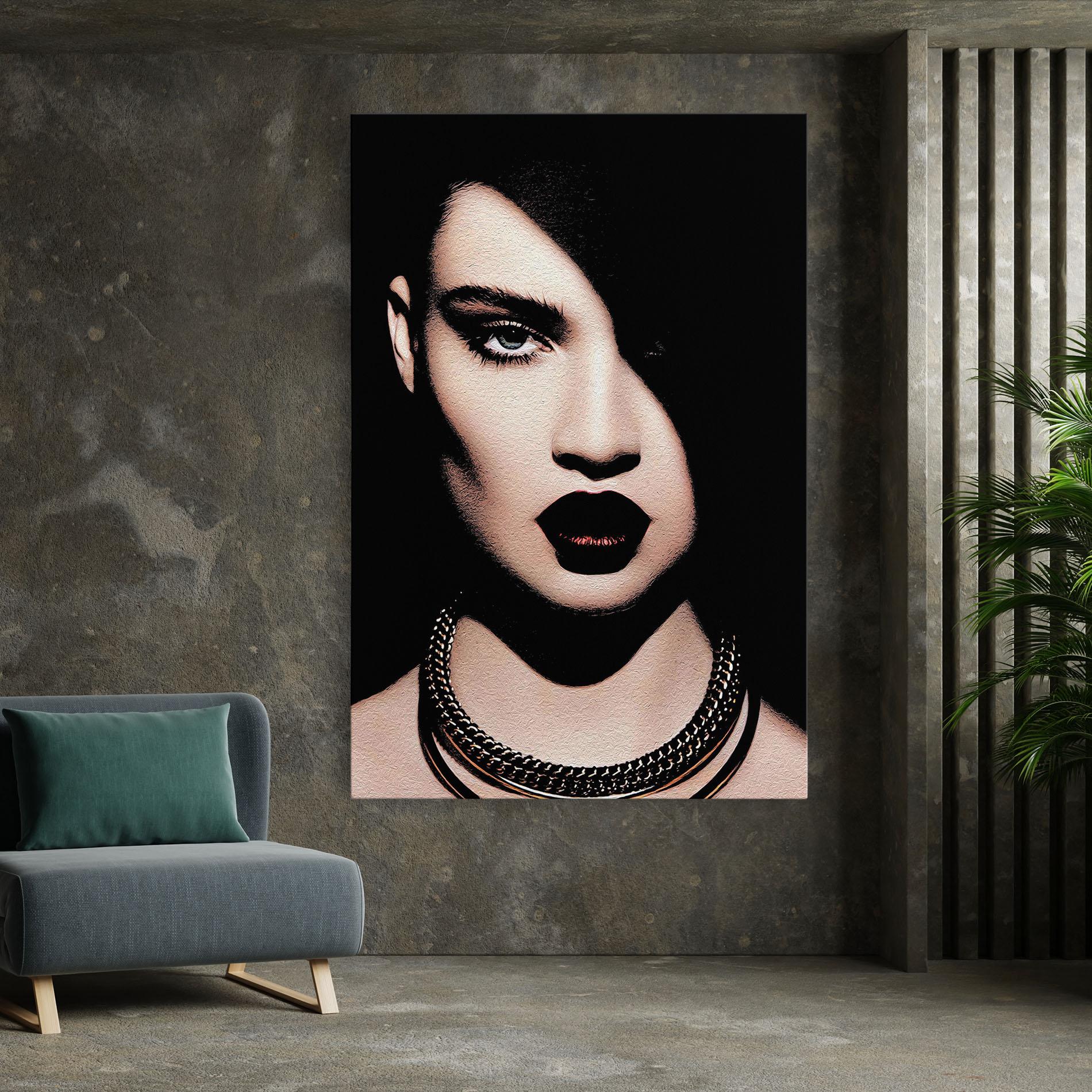 Leinwandbild Gold Necklace mockup 7