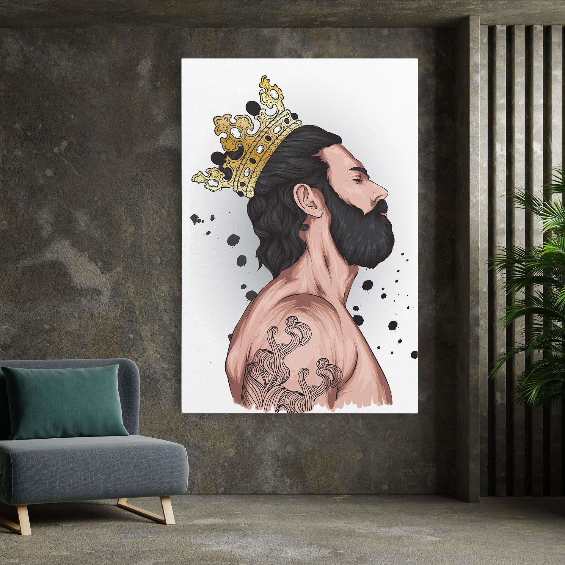 Leinwandbild Male With Crown mockup 7