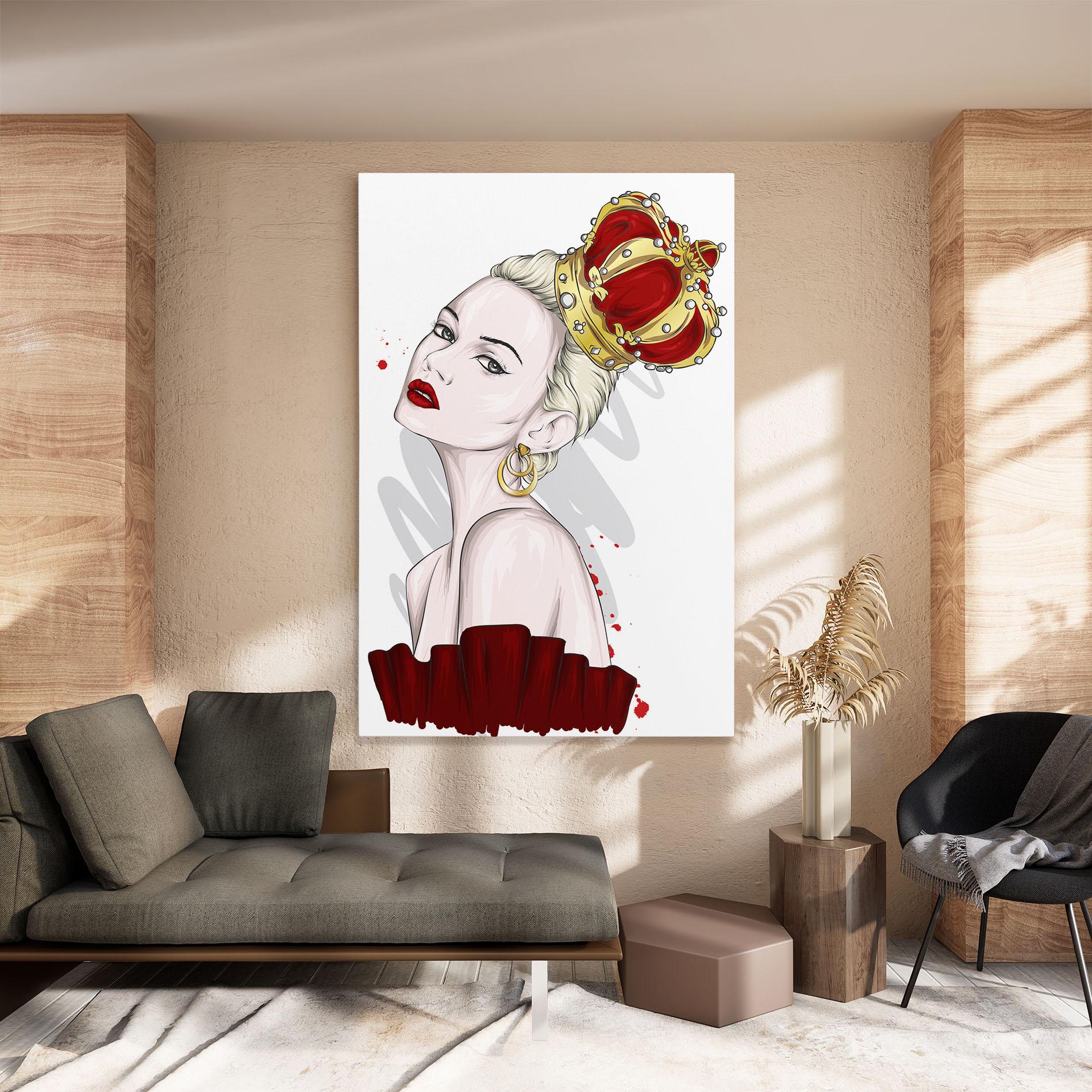 Leinwandbild Big Red Crown mockup 8