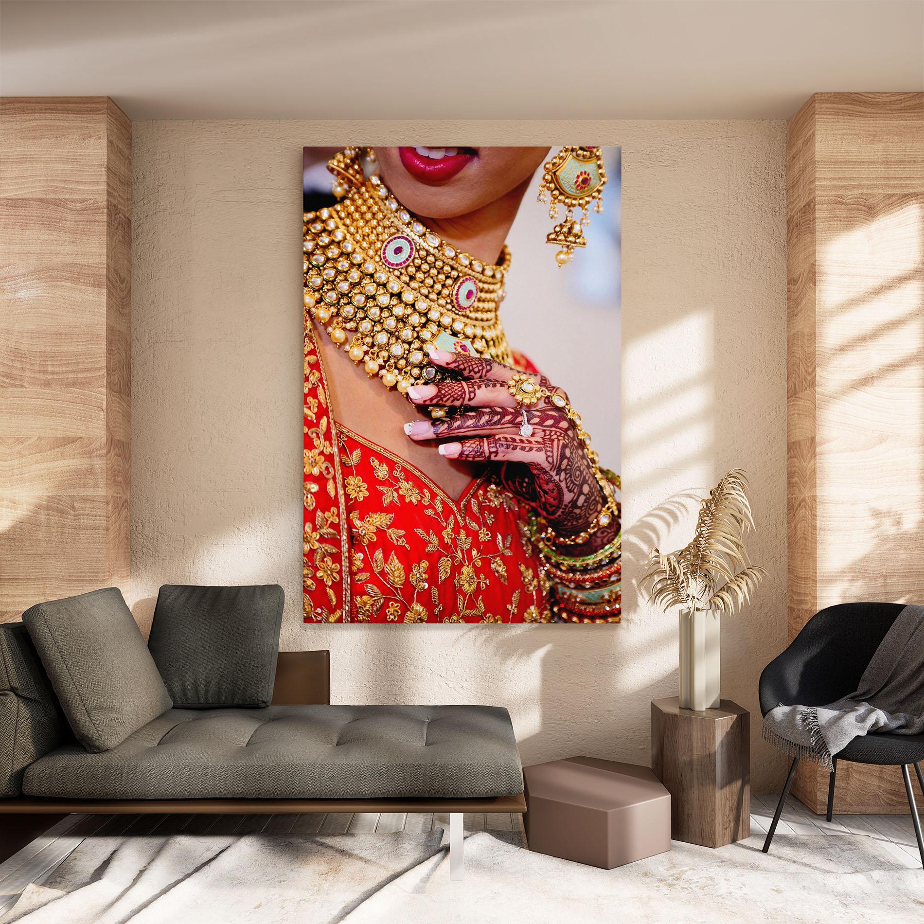 Leinwandbild Gold Beautiful Jewelry mockup 8