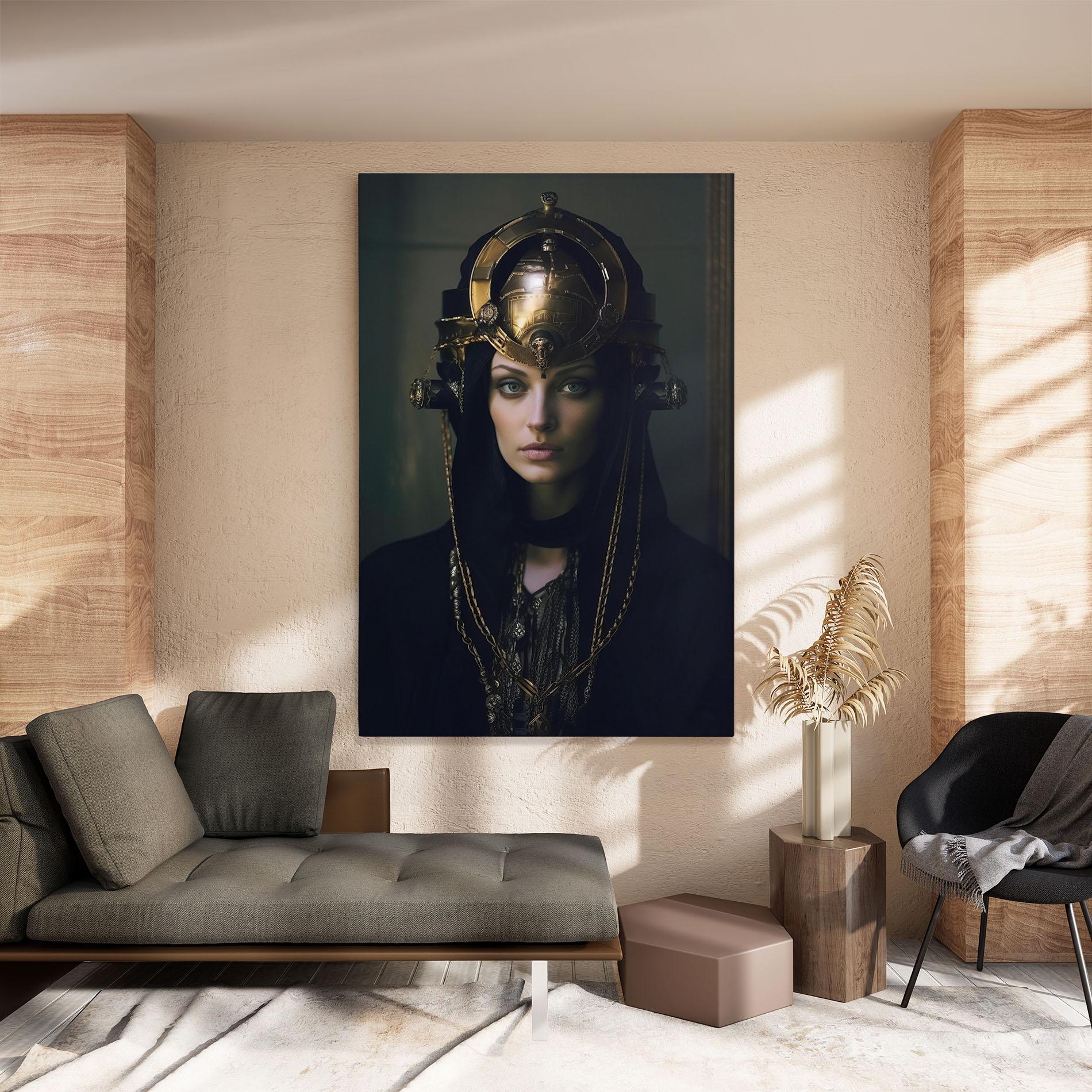 Leinwandbild Gold Headpiece mockup 8
