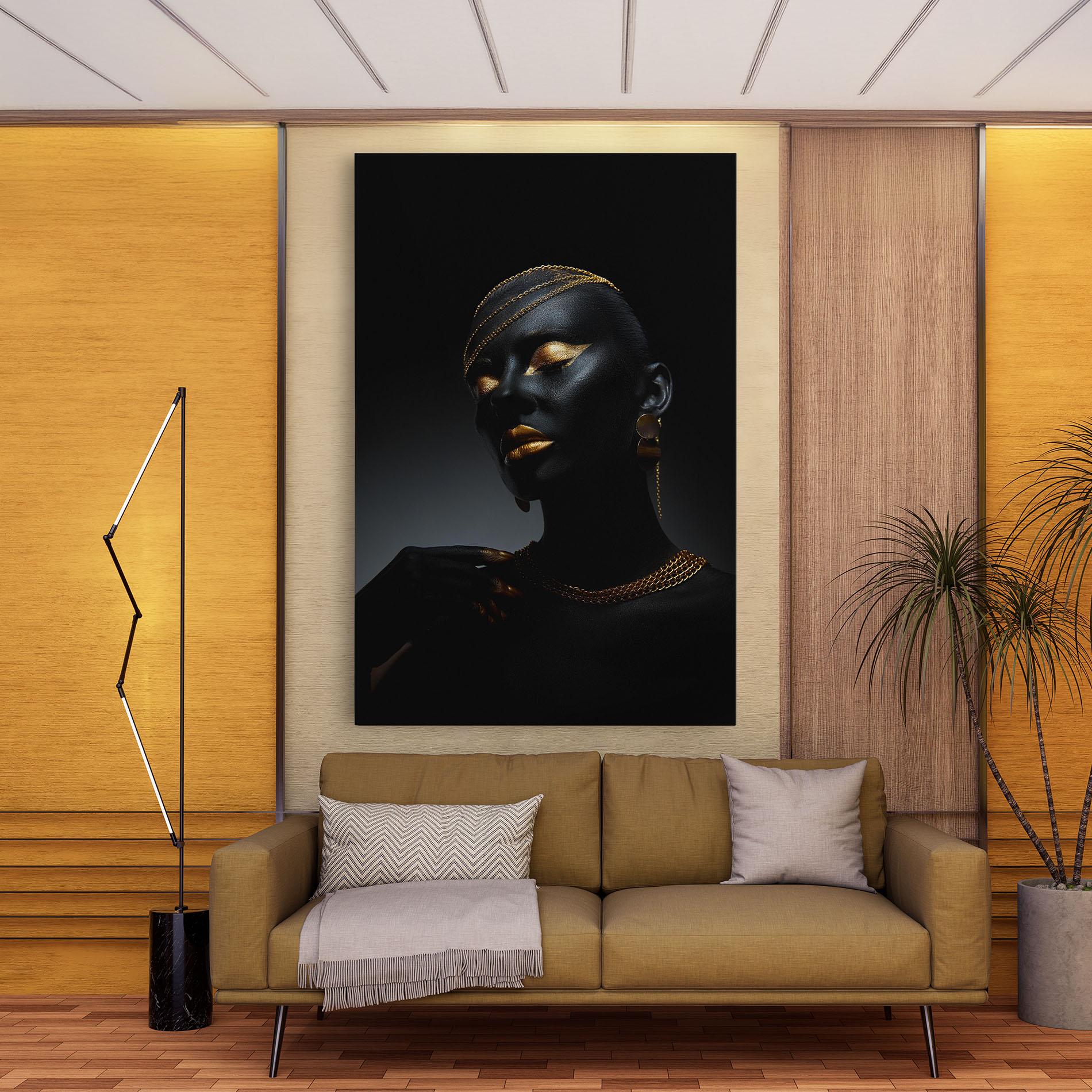 Leinwandbild Beauty Gold mockup 9
