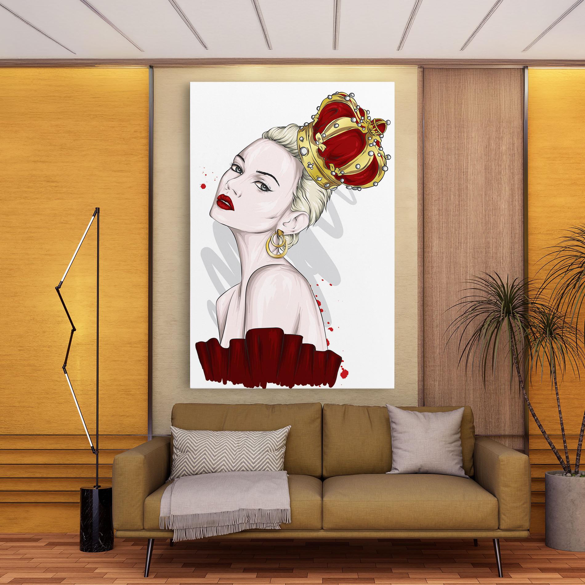 Leinwandbild Big Red Crown mockup 9