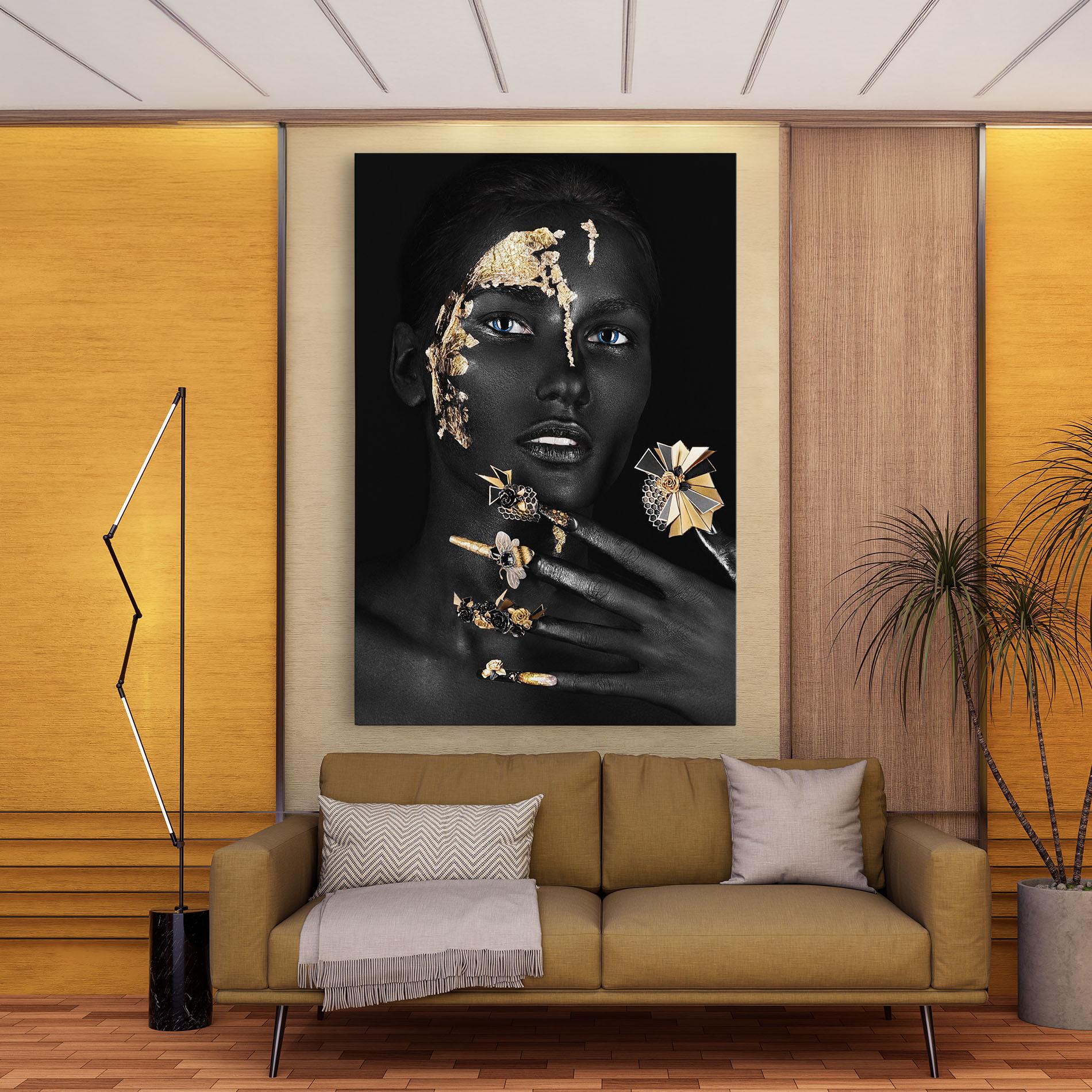 Leinwandbild Black Art Makeup mockup 9