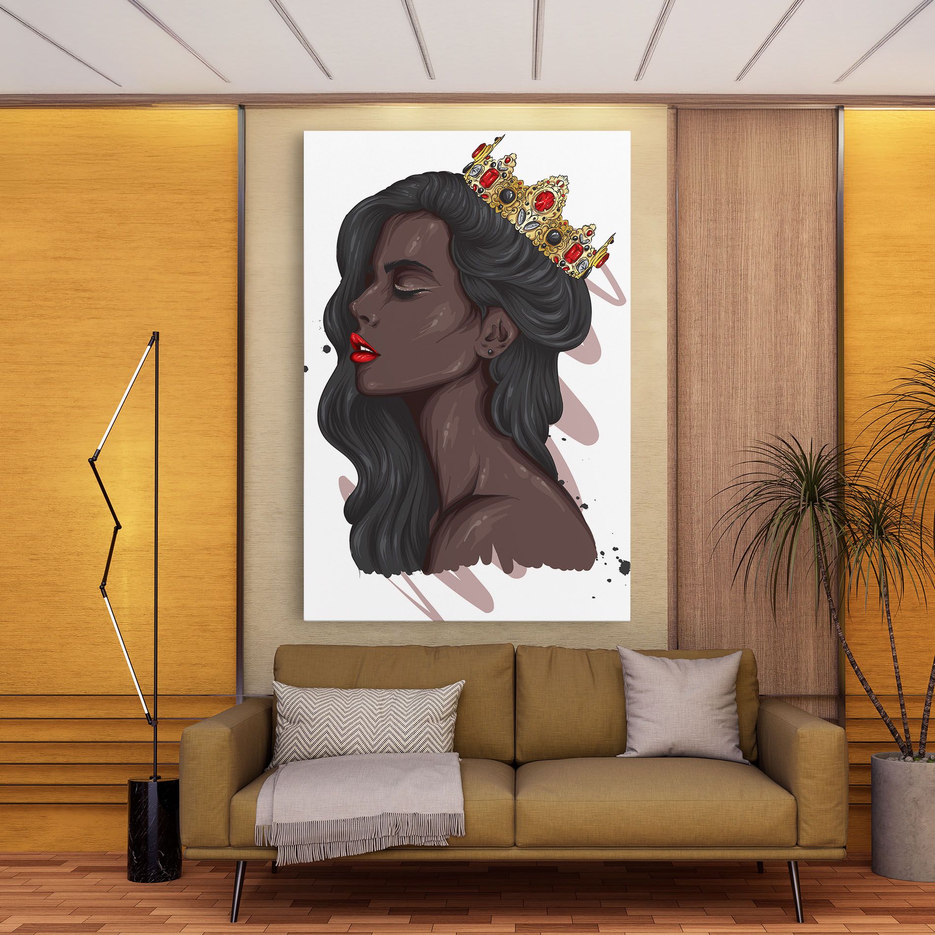 Black Woman With Crown mockup 9