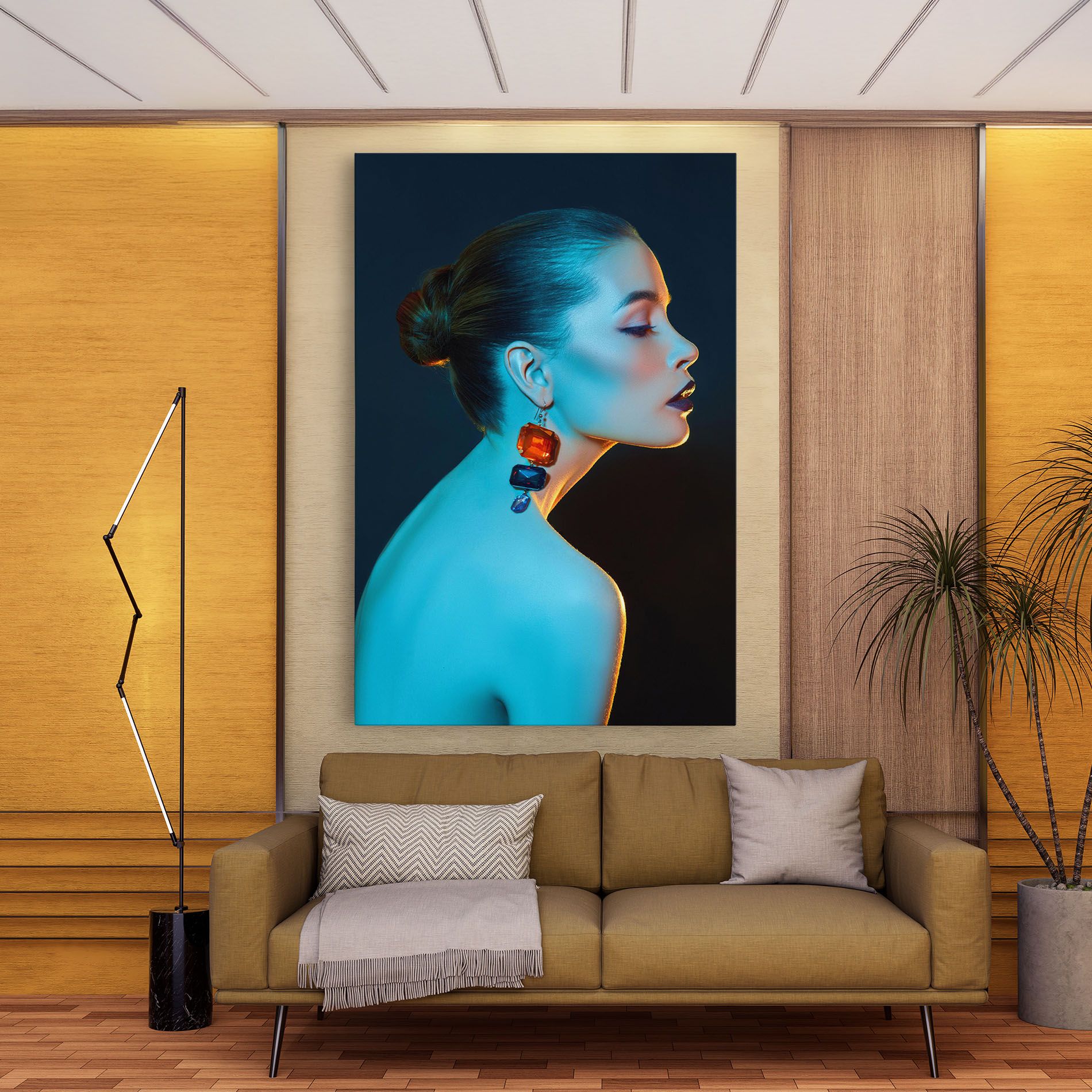 Blue Light Earring mockup 9