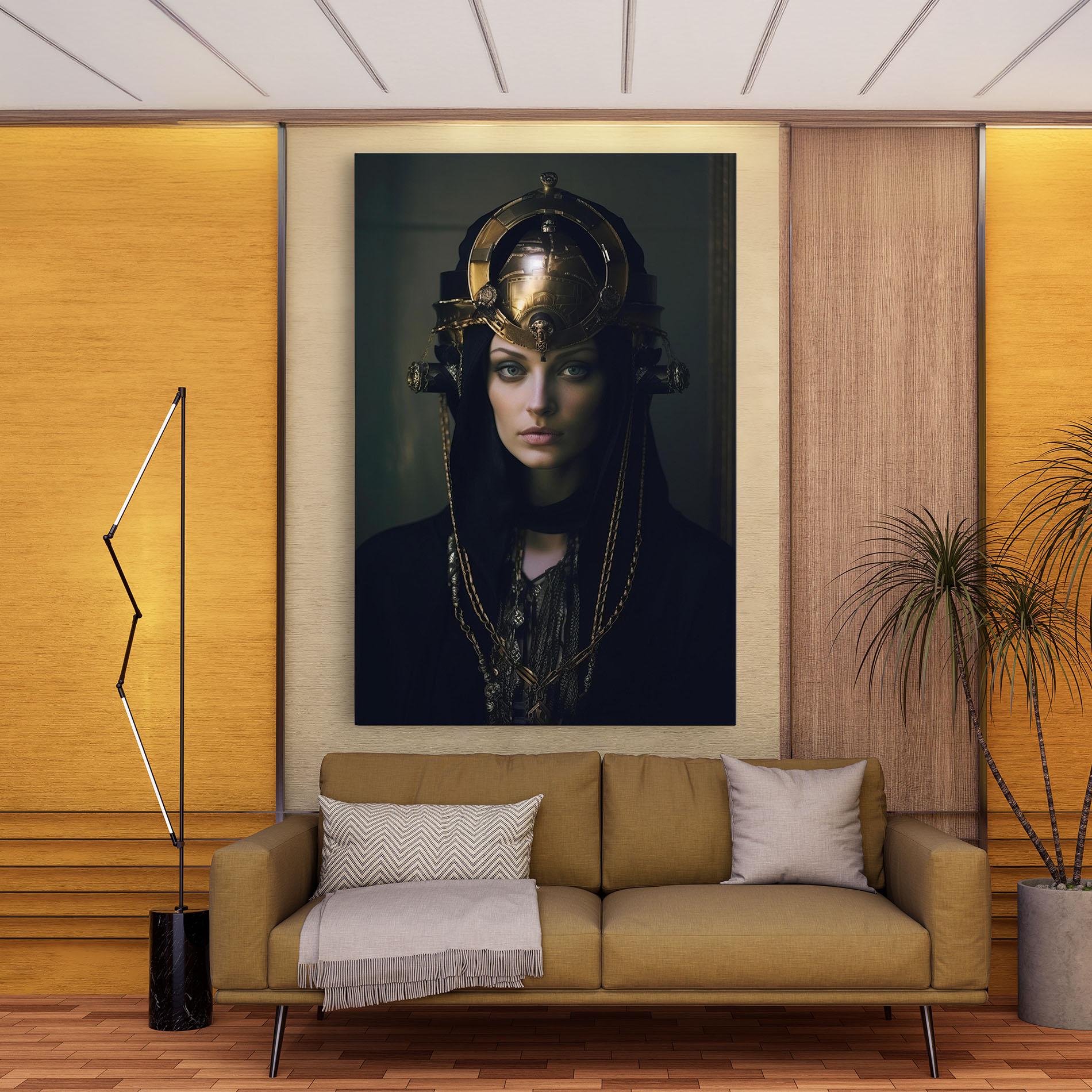 Leinwandbild Gold Headpiece mockup 9