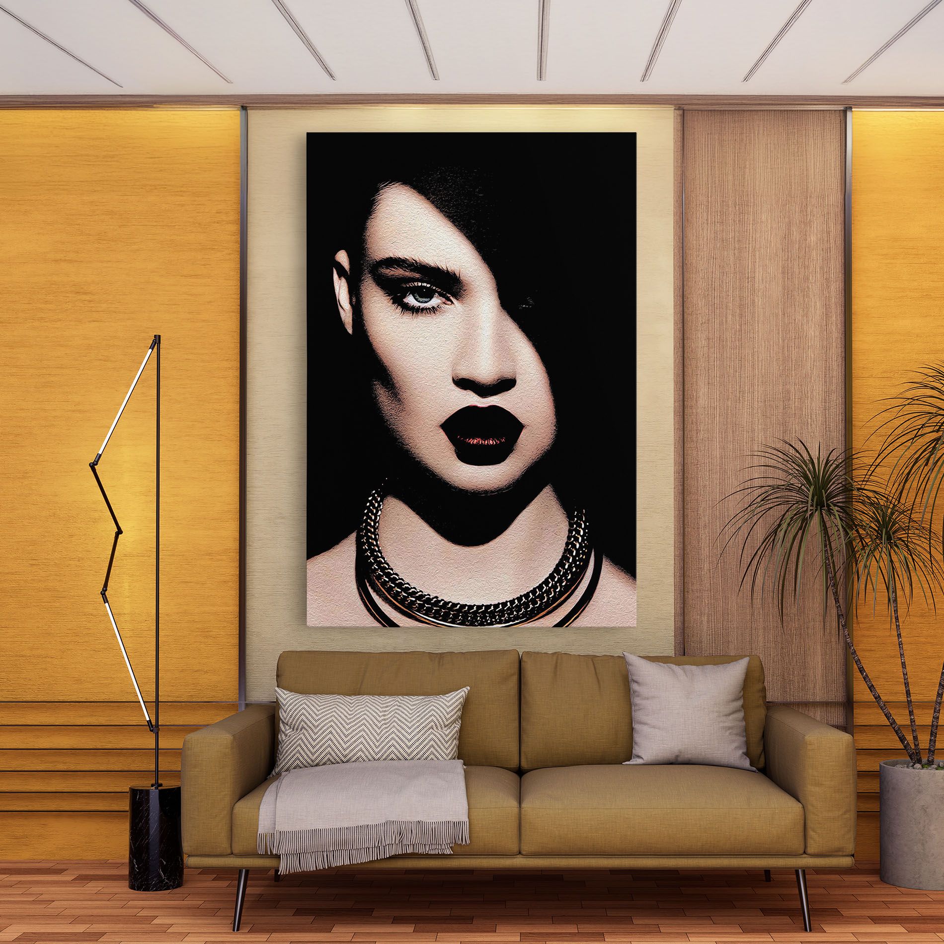 Gold Necklace mockup 9