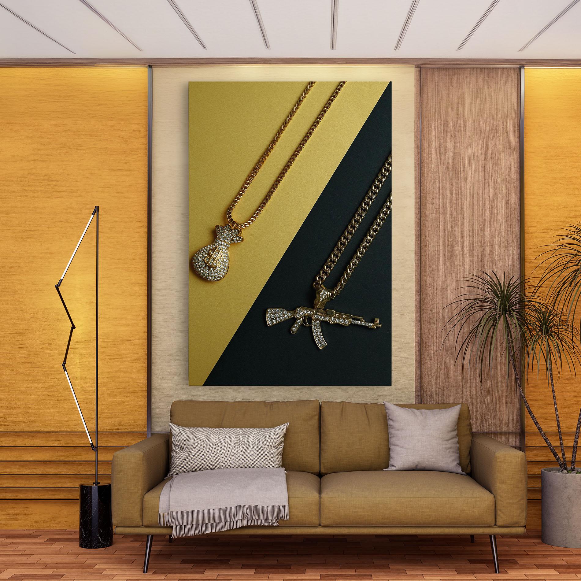 Leinwandbild Gun Neckace mockup 9