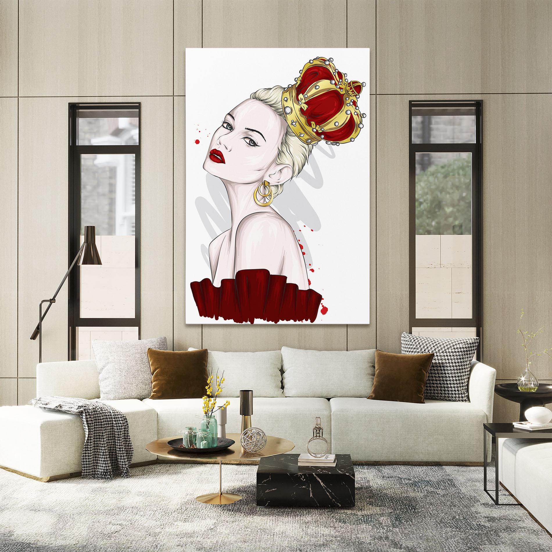 Leinwandbild Big Red Crown mockup 2