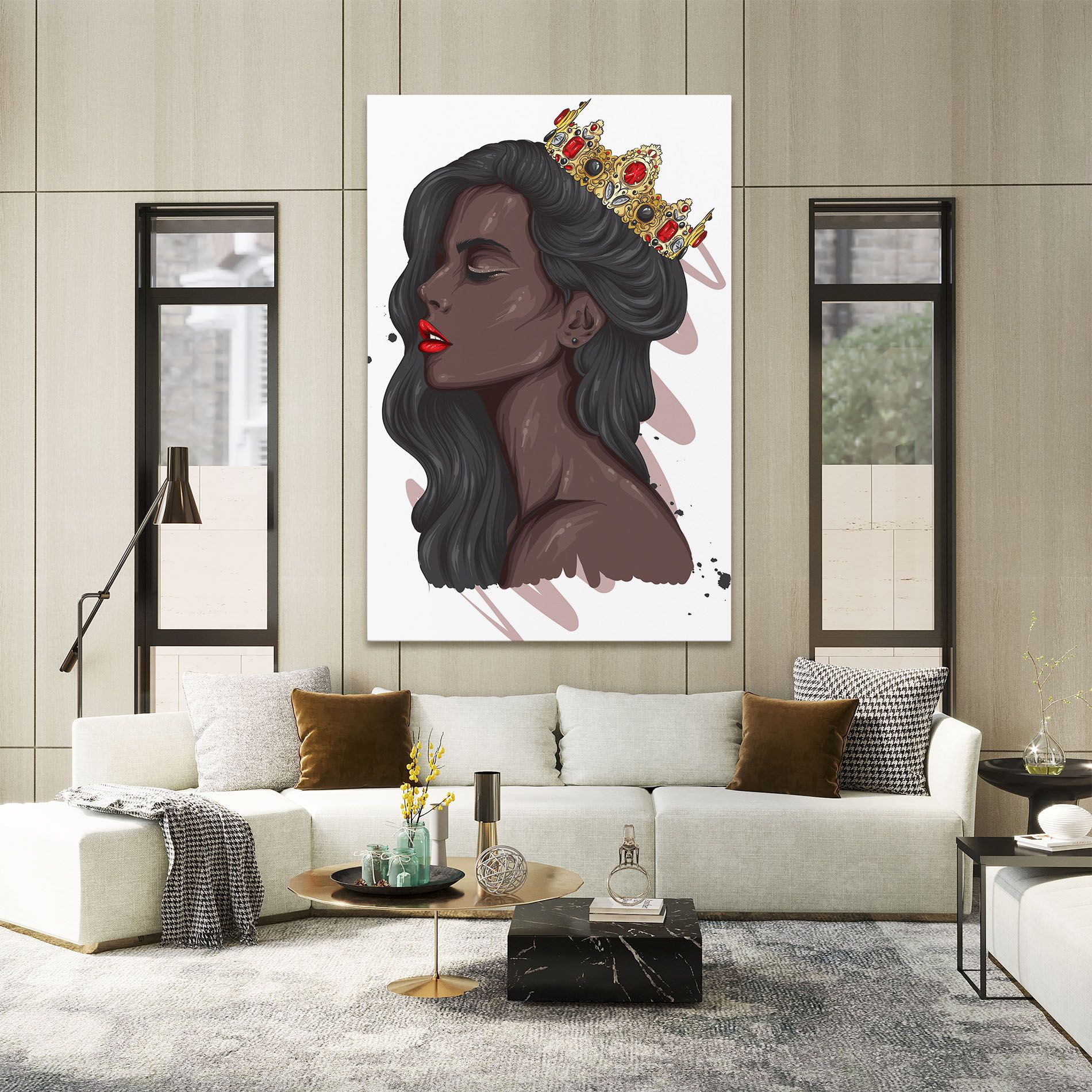 Black Woman With Crown mockup 2