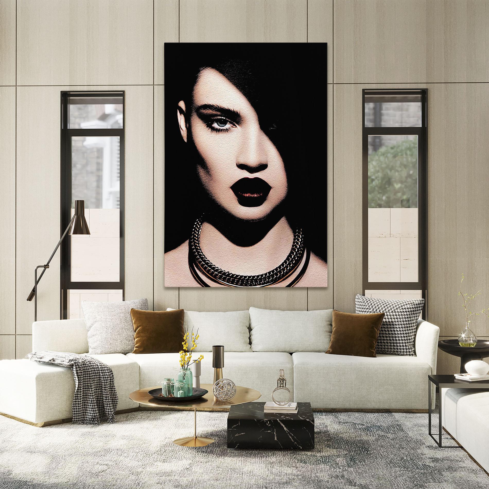 Leinwandbild Gold Necklace mockup 2