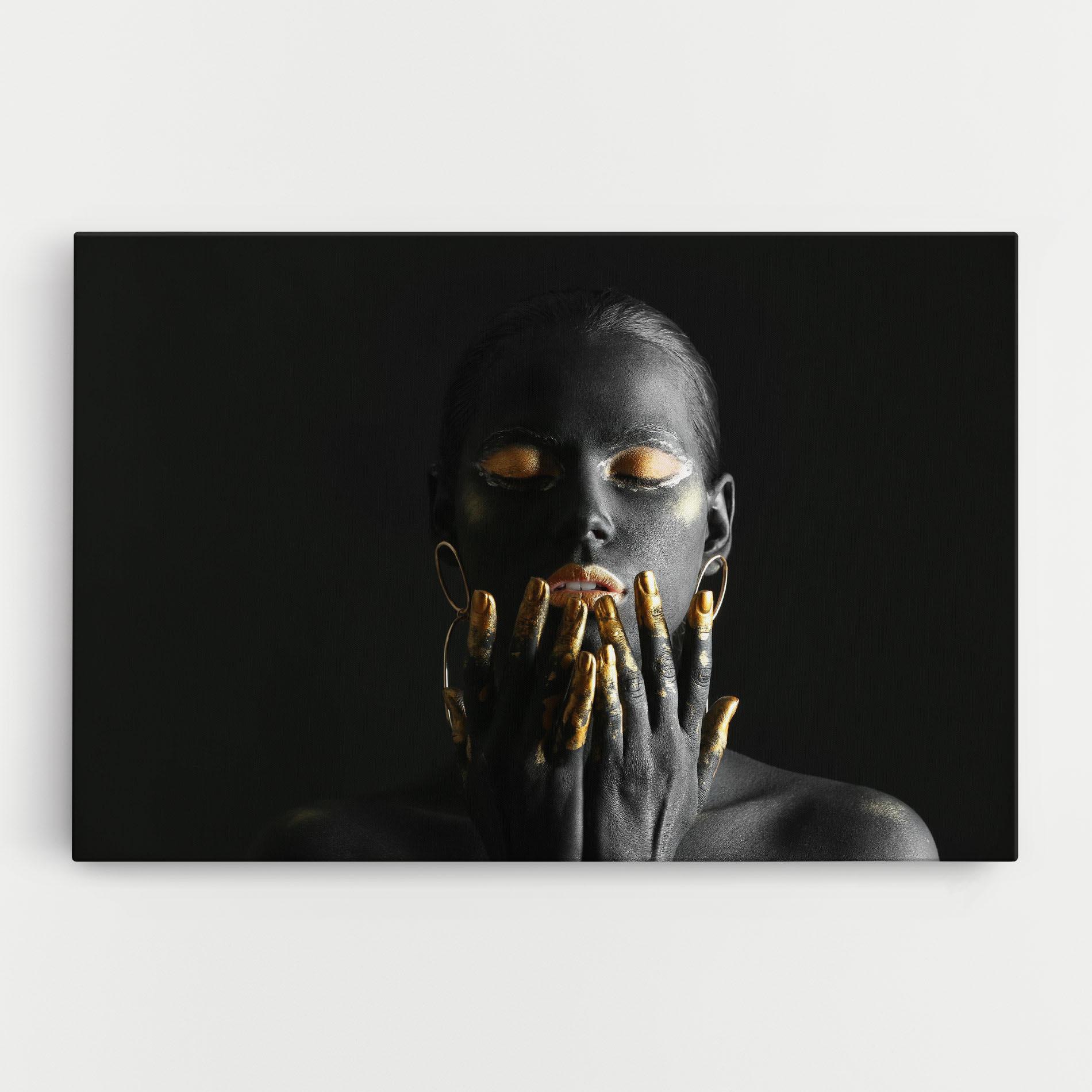 Leinwandbild Black Golden Makeup mockup 0