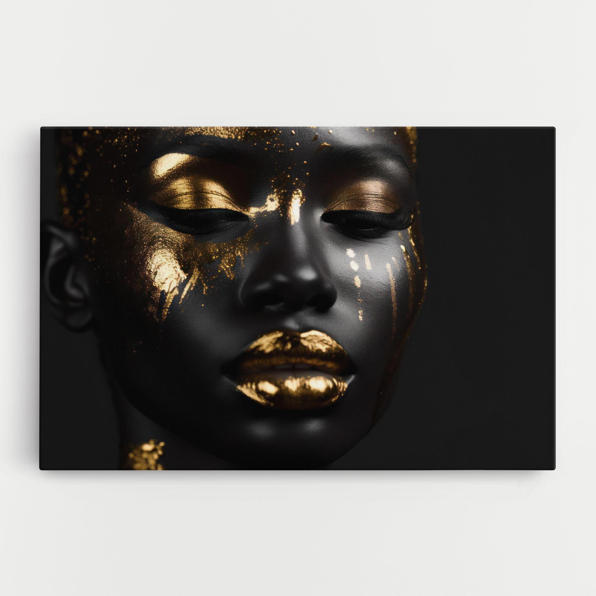 Leinwandbild Gold Eyes Makeup mockup 0