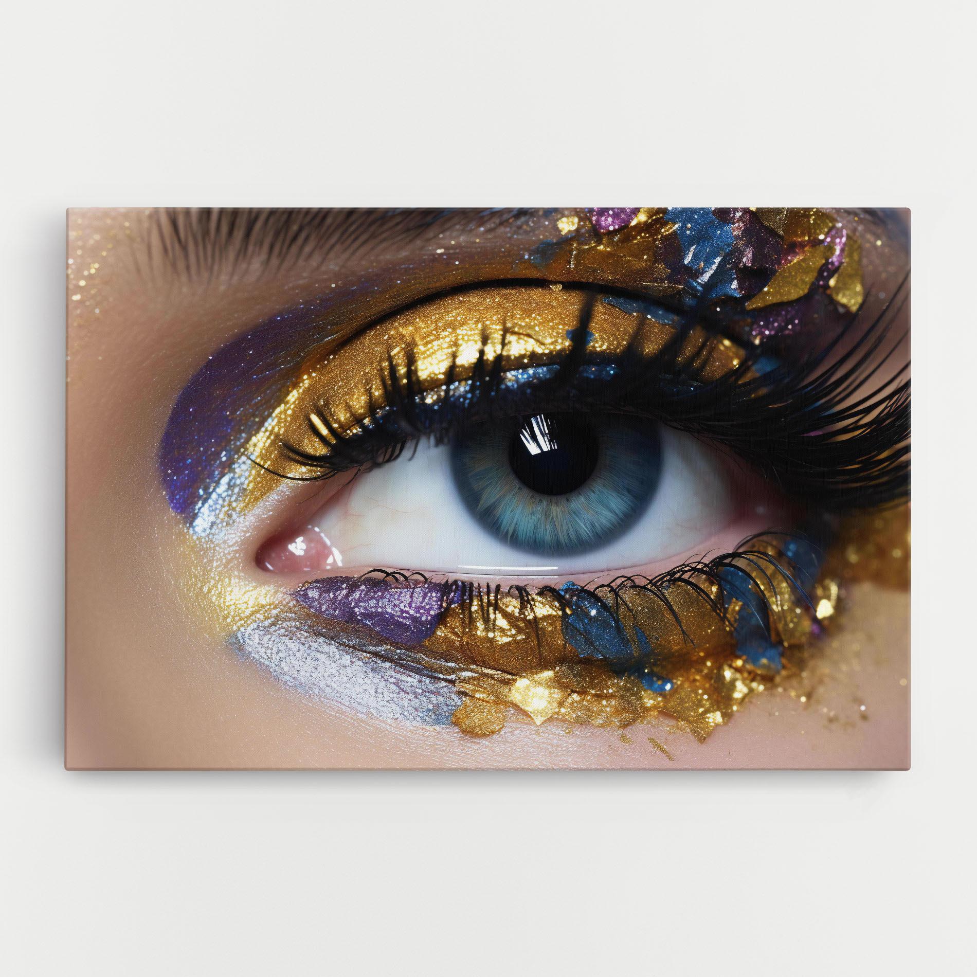 Leinwandbild Golden Purple Make Up mockup 0