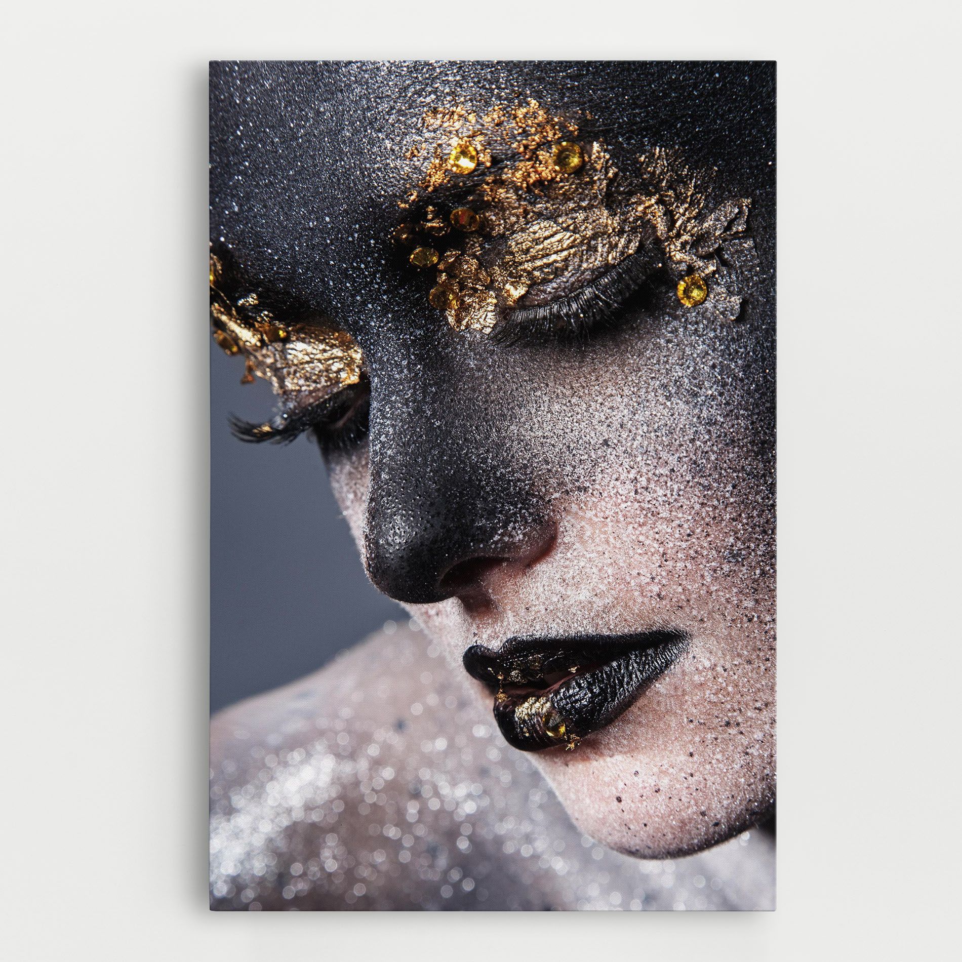 Beautiful Gold Artistic Makeup mockup 0