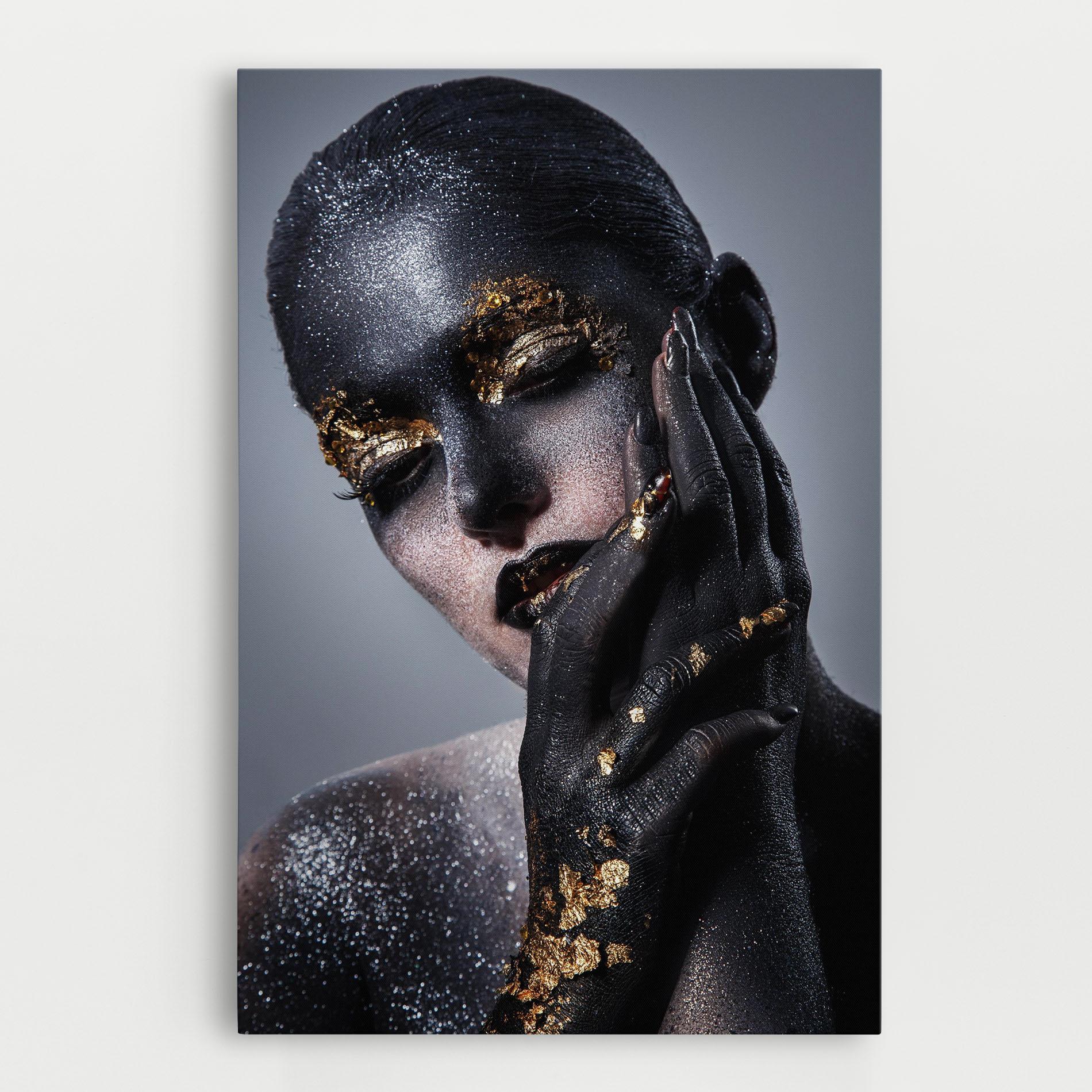 Leinwandbild Black Artistic Makeup mockup 0
