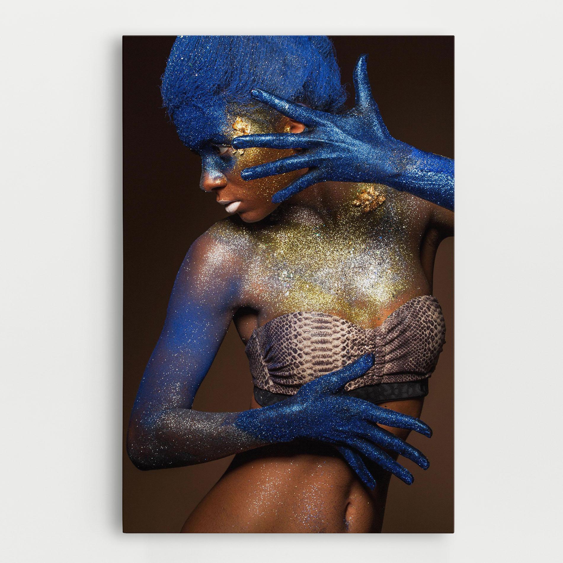 Leinwandbild Blue Hair Make Up mockup 0