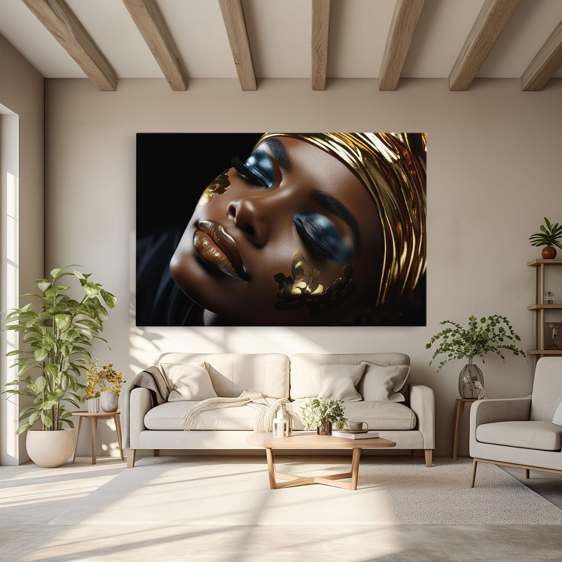 Leinwandbild Dark Blue Makeup mockup 6