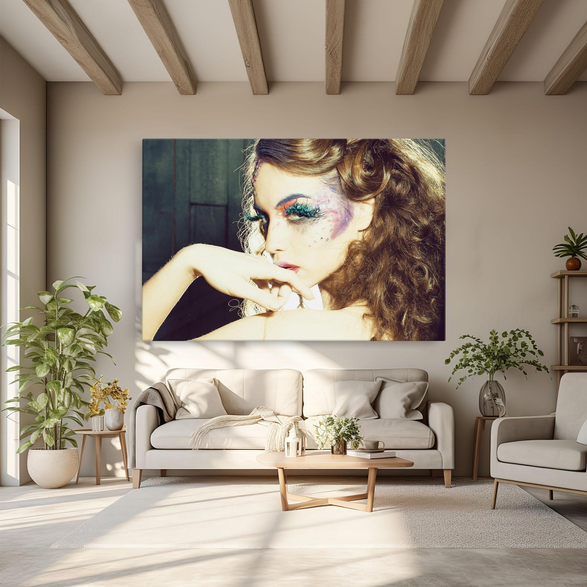 Leinwandbild False Feather Eyelashes mockup 6