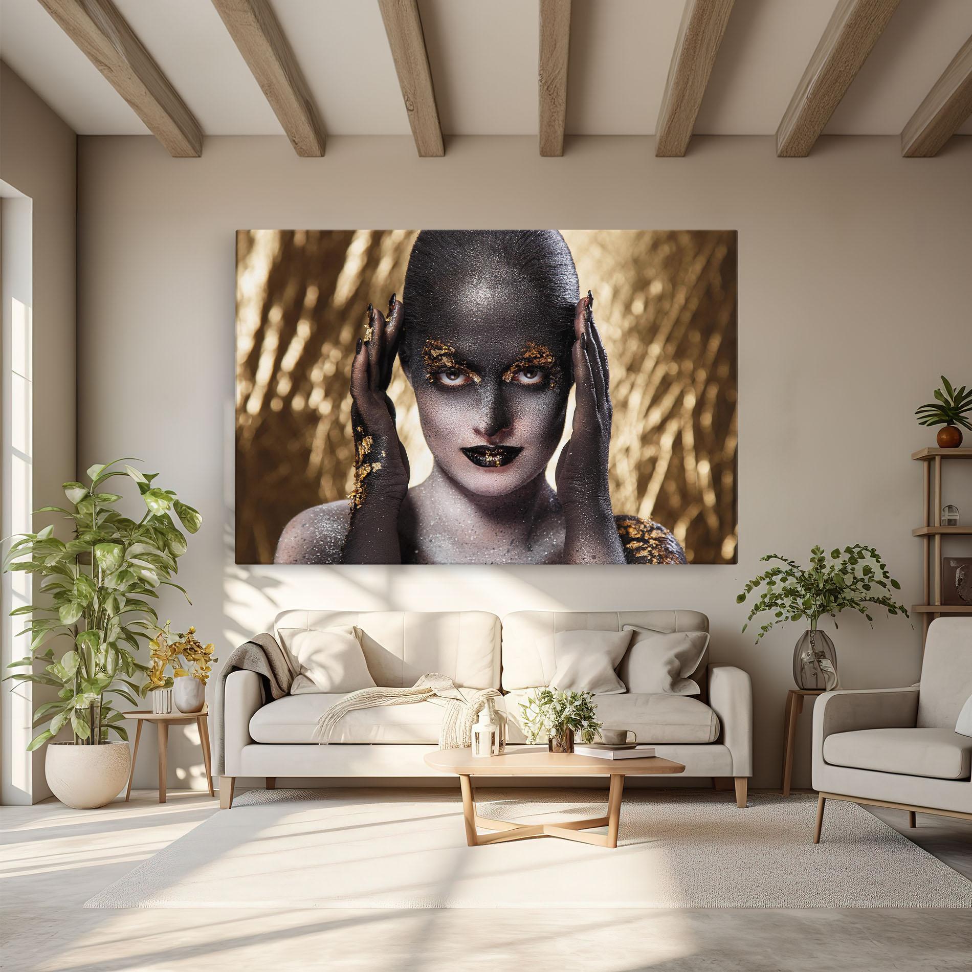 Leinwandbild Glitter Artistic Makeup mockup 6