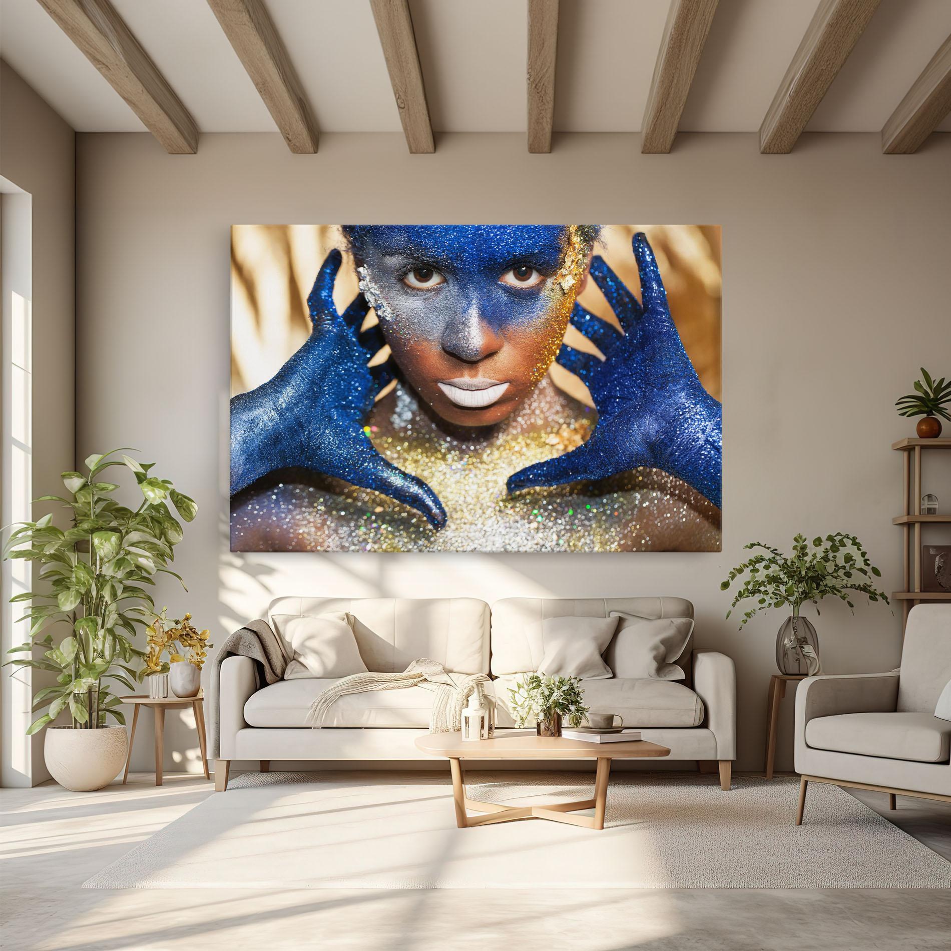 Leinwandbild Glue Gold Glitter mockup 6