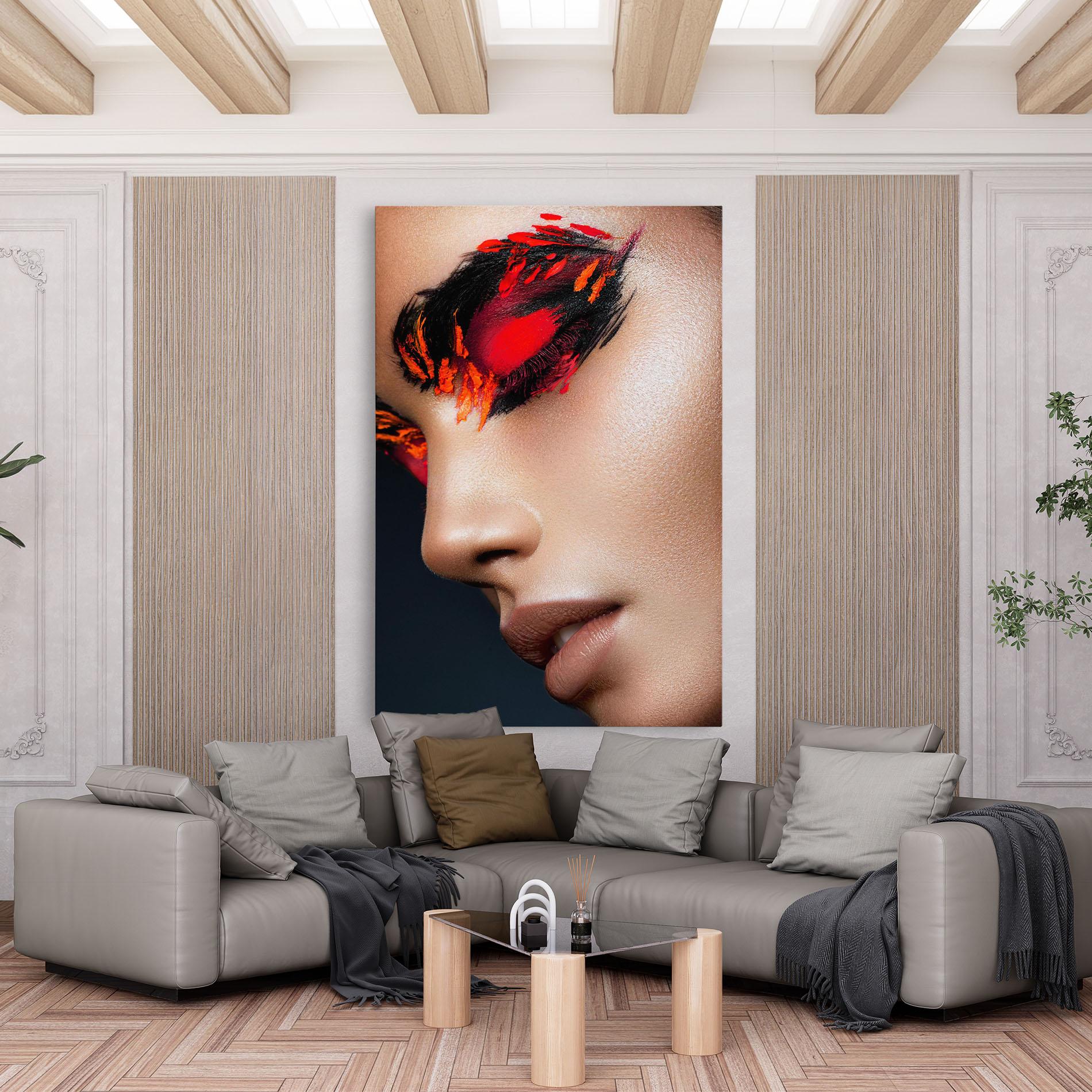Leinwandbild Fire Make Up mockup 6