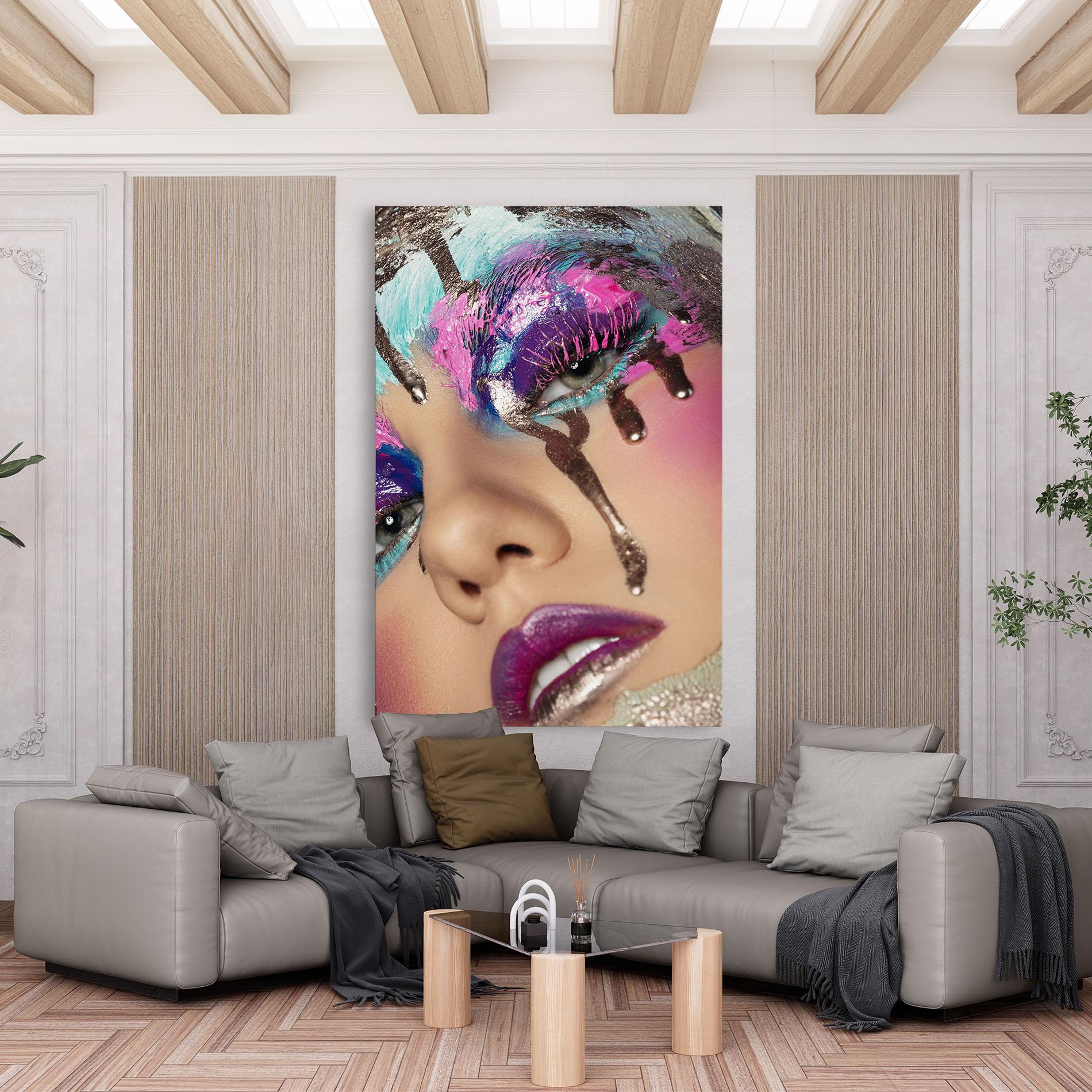 Leinwandbild Pretty Pink Eyelashes mockup 6