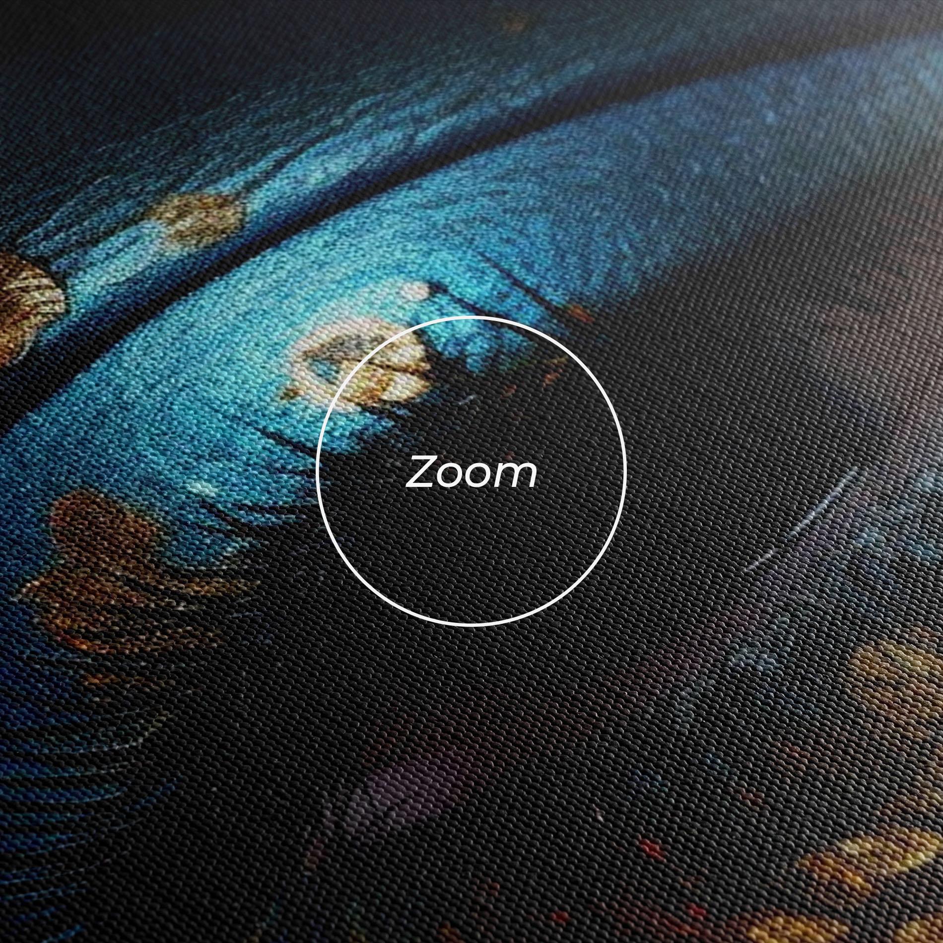 Leinwandbild Blue Gold Glitter mockup 3