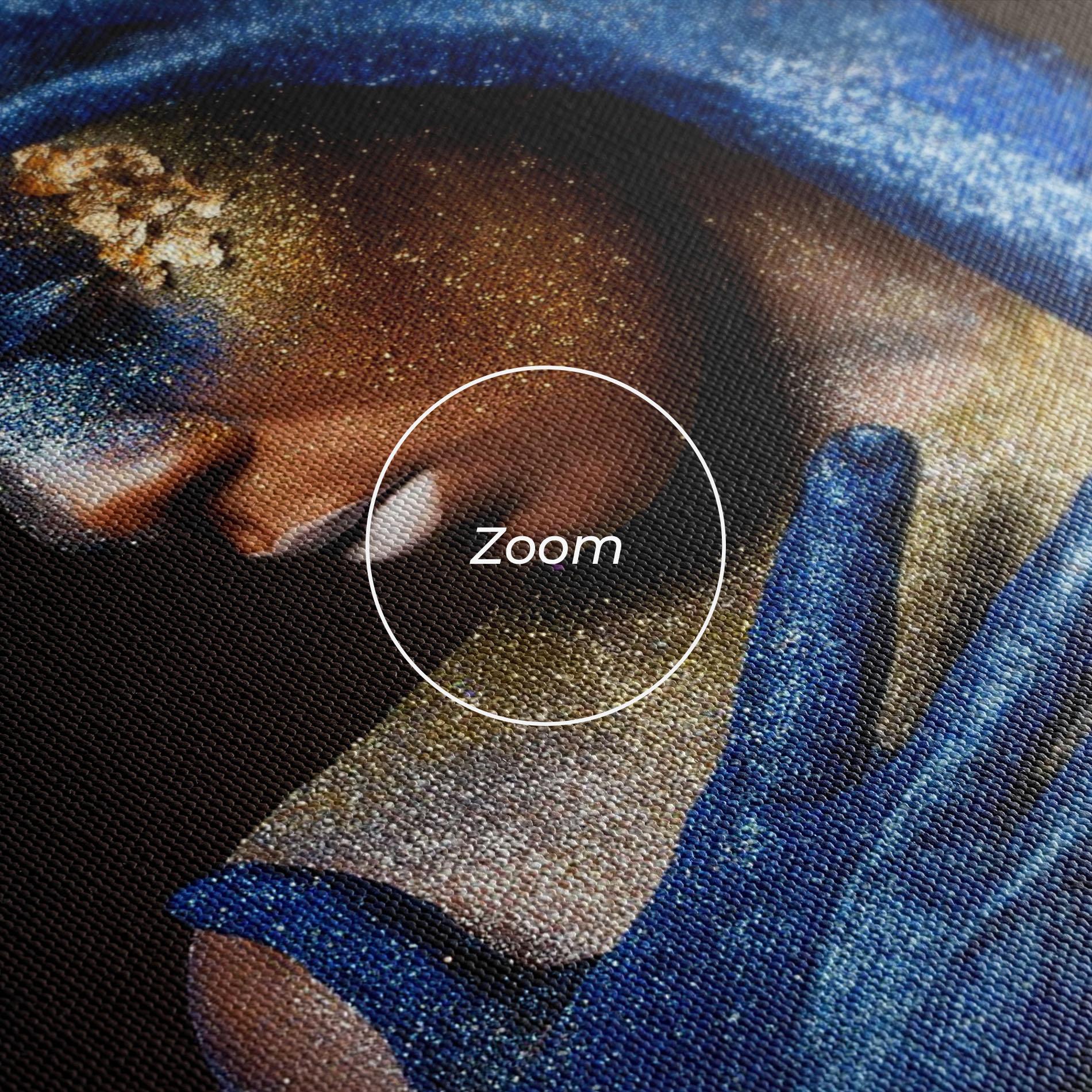 Leinwandbild Blue Hands Makeup mockup 3