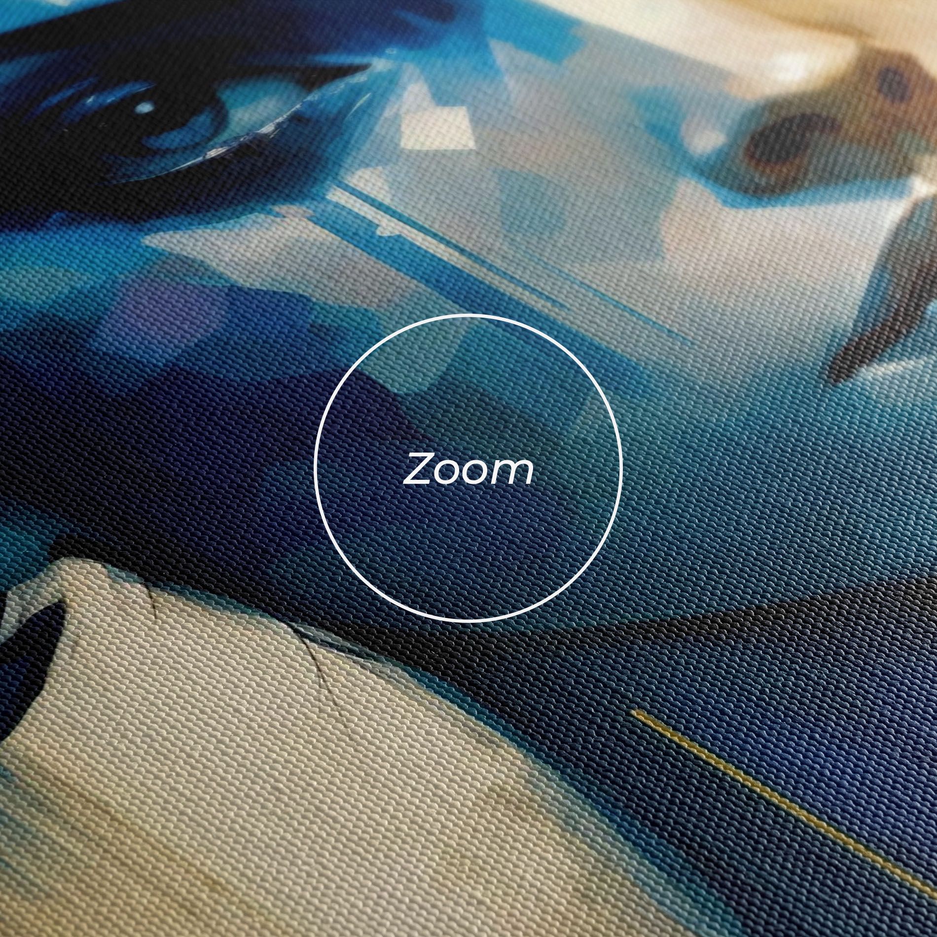 Gold Blue Face mockup 3