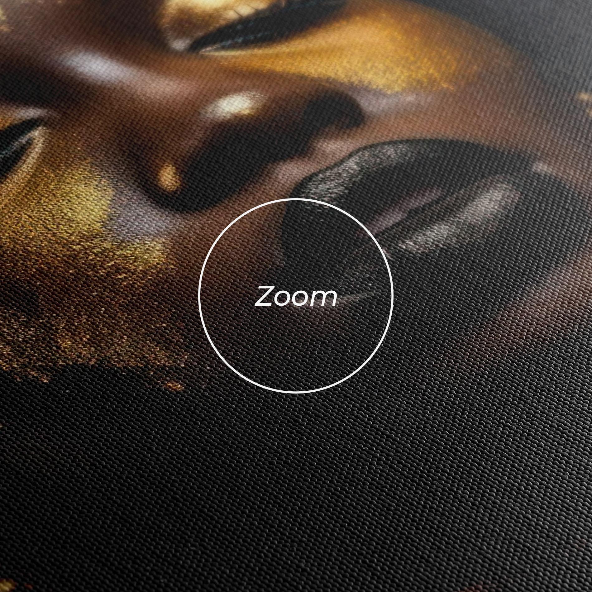 Leinwandbild Gold Makeup Black Lips mockup 3