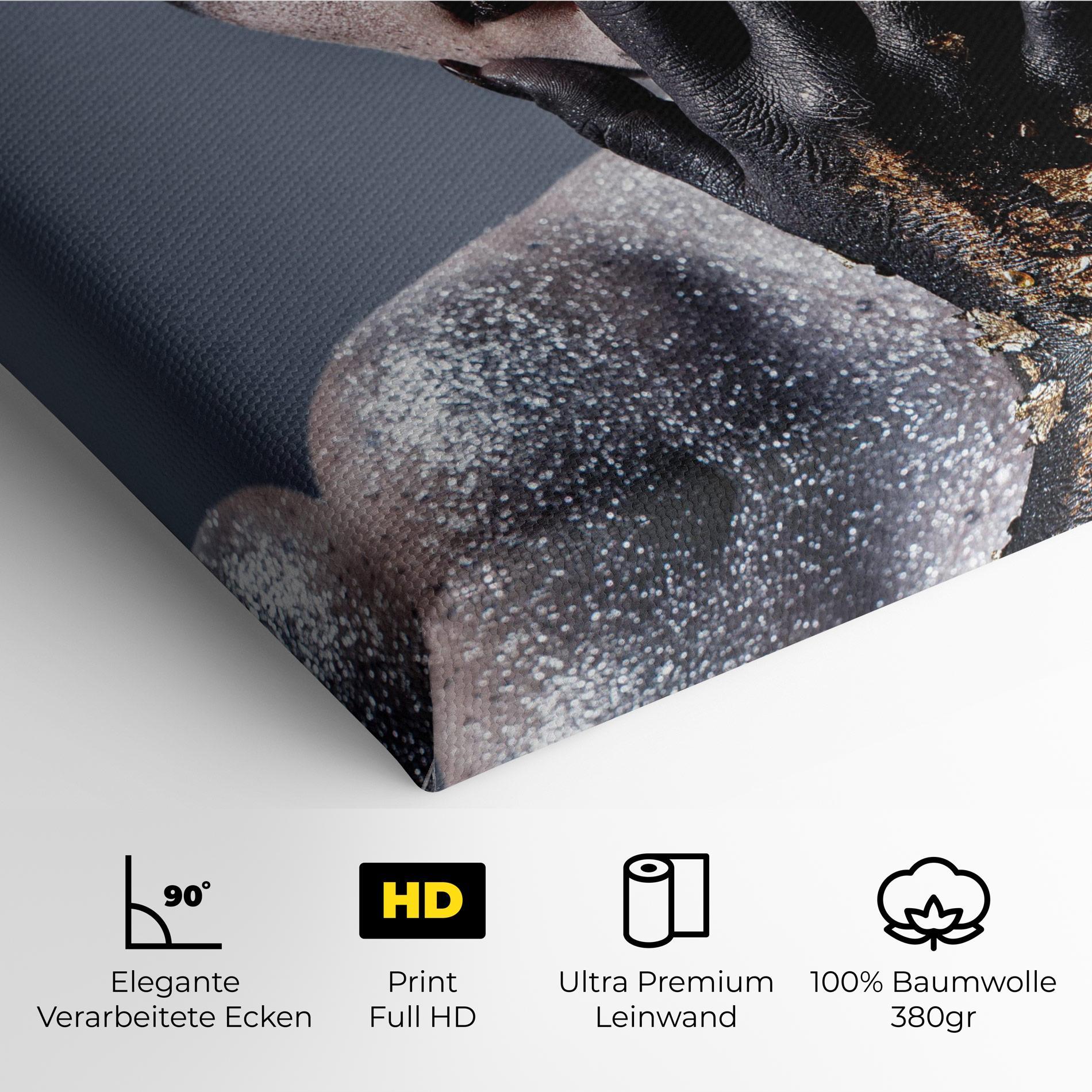 Leinwandbild Artistic Black Makeup mockup 4