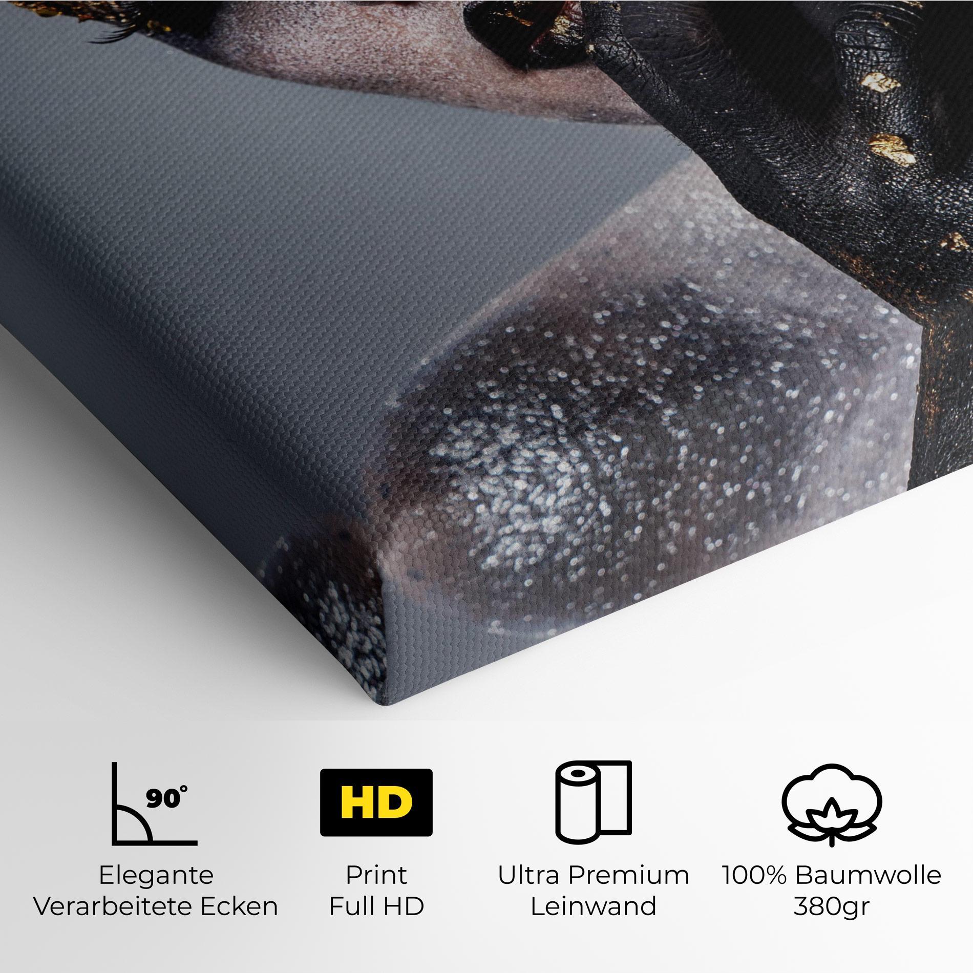 Leinwandbild Black Artistic Makeup mockup 4