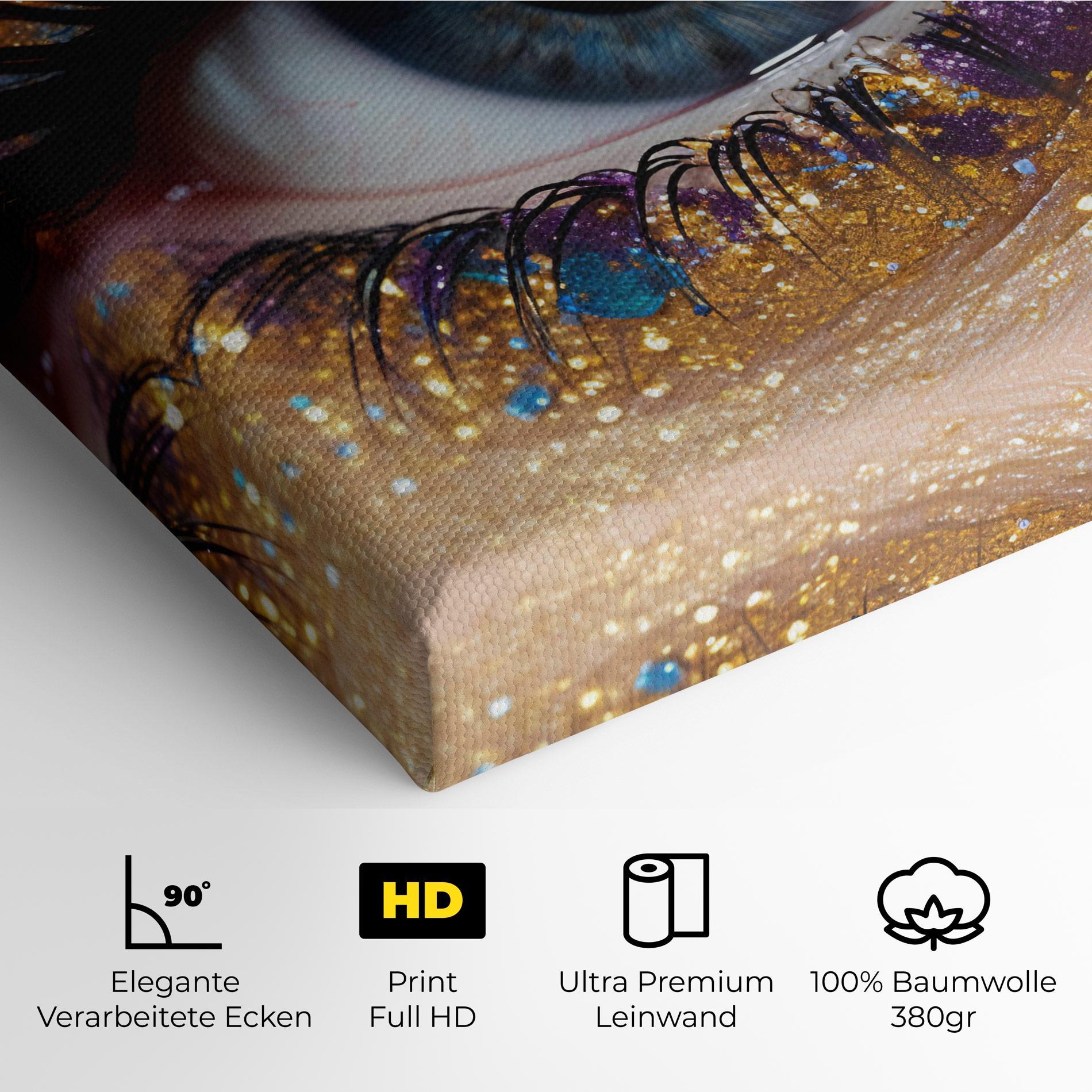 Leinwandbild Blue Eye Make Up mockup 4