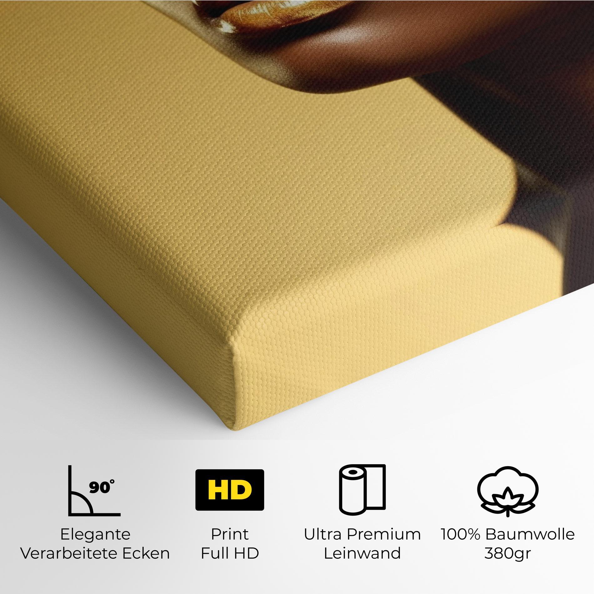 Leinwandbild Gold Headdress mockup 4