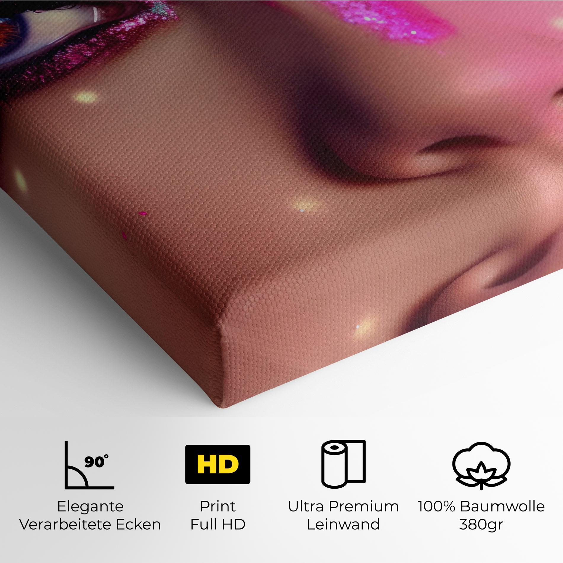Leinwandbild Pink Glitter Makeup mockup 4