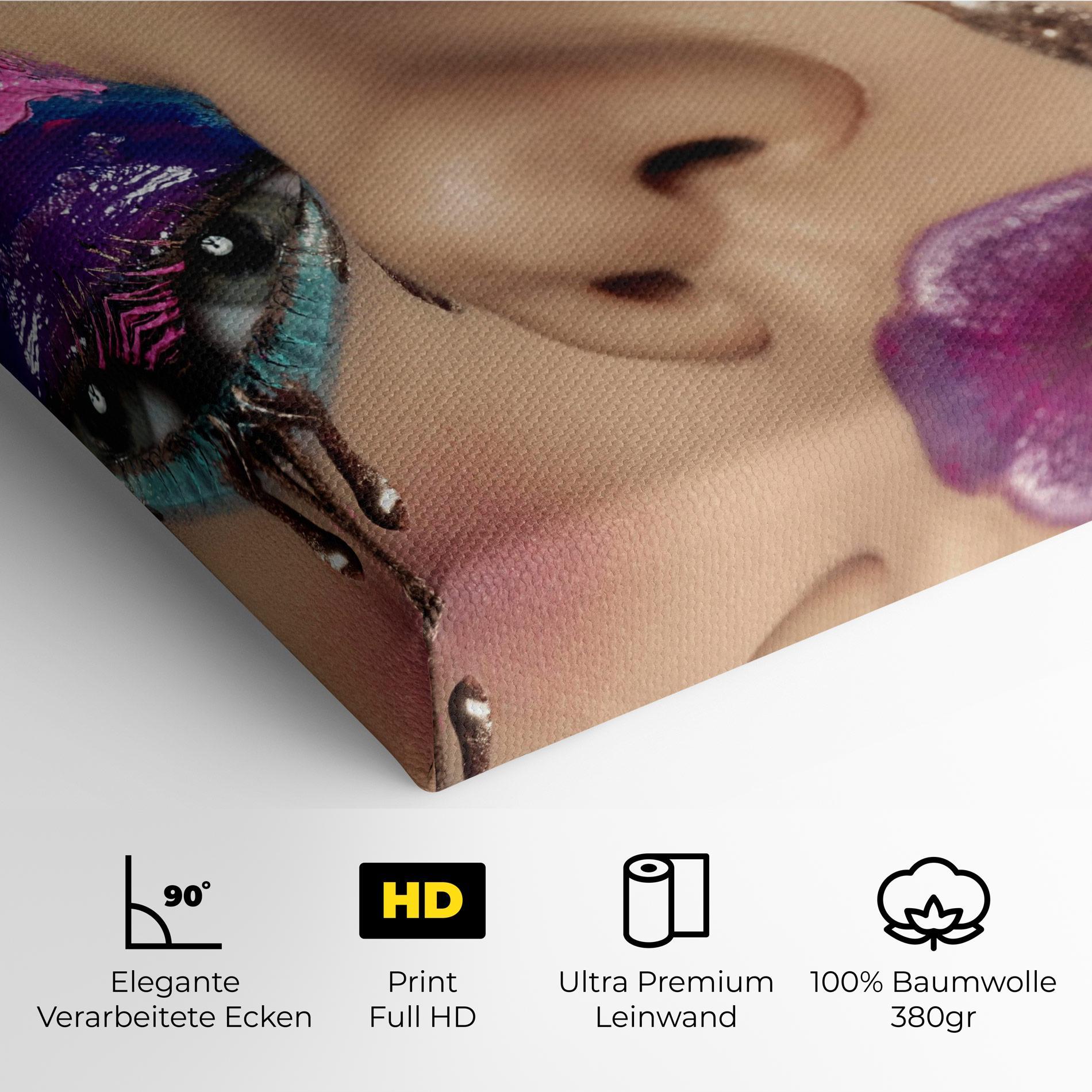 Leinwandbild Pretty Pink Eyelashes mockup 4